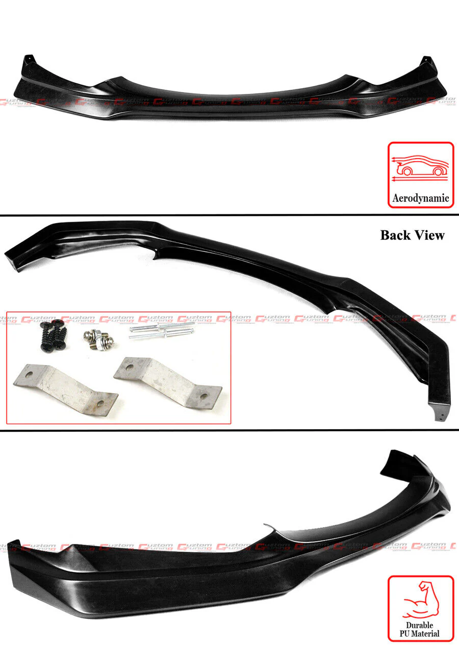 PU Black Front Bumper Lip Spoiler Splitter fit for 2016-2024 Mazda MX5 MX-5 Miata - Image 2