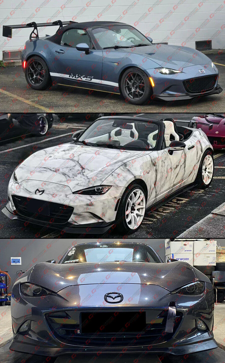 PU Black Front Bumper Lip Spoiler Splitter fit for 2016-2024 Mazda MX5 MX-5 Miata - Image 3