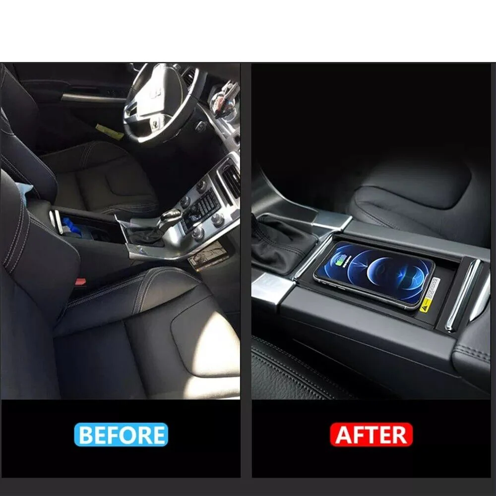 QI Car Wireless Charger Phone Fast Charging Pad For Volvo S60 V60 XC60 2014-2019 - Image 8