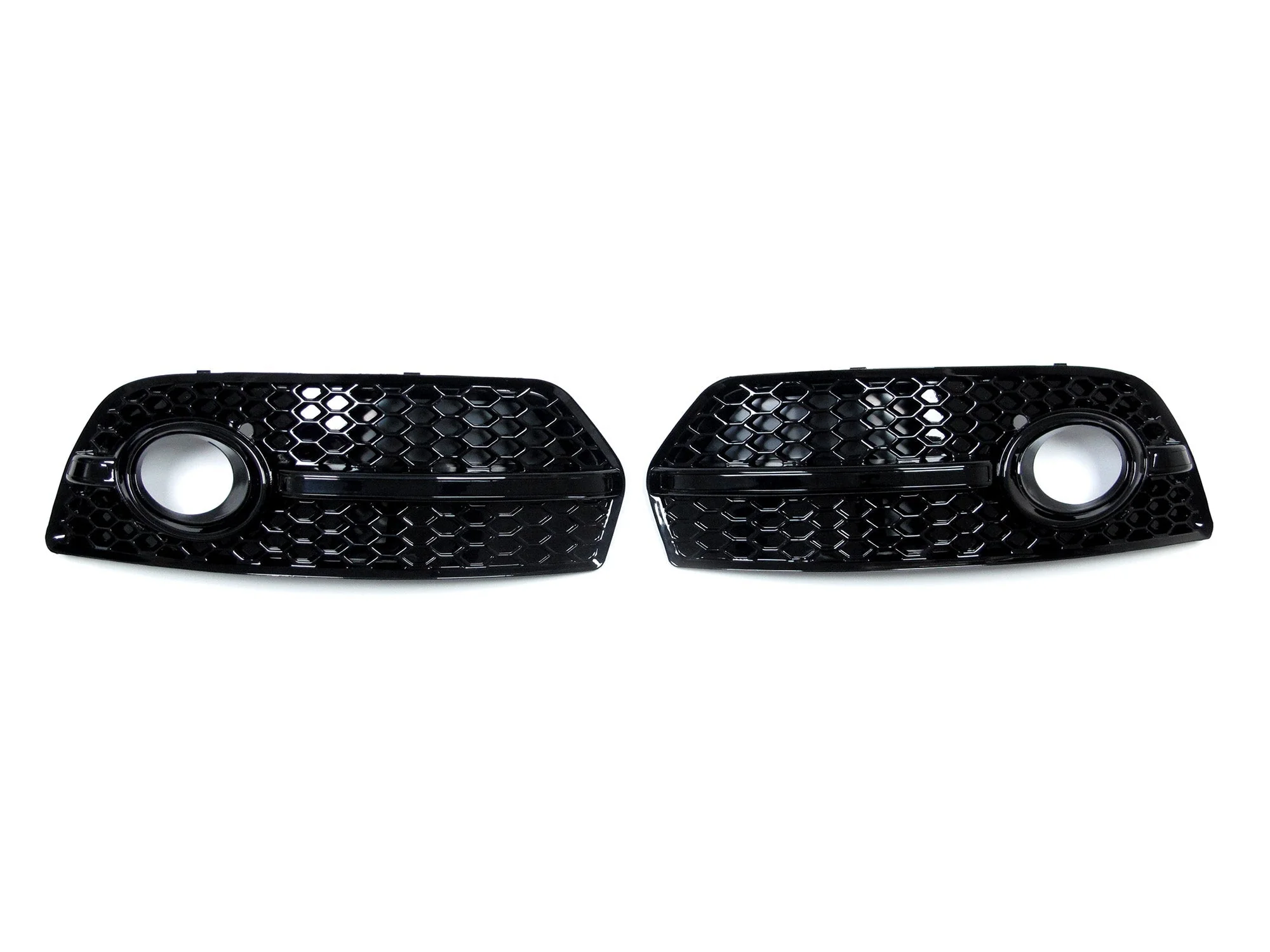 Pair For Audi Q5 8R NON S-line 2009-2012 SQ5 Style Fog Light Cover Grille Black Honeycomb - Image 4