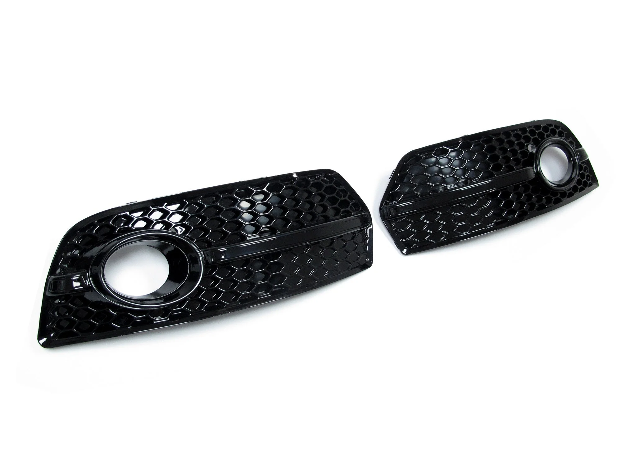 Pair For Audi Q5 8R NON S-line 2009-2012 SQ5 Style Fog Light Cover Grille Black Honeycomb - Image 5