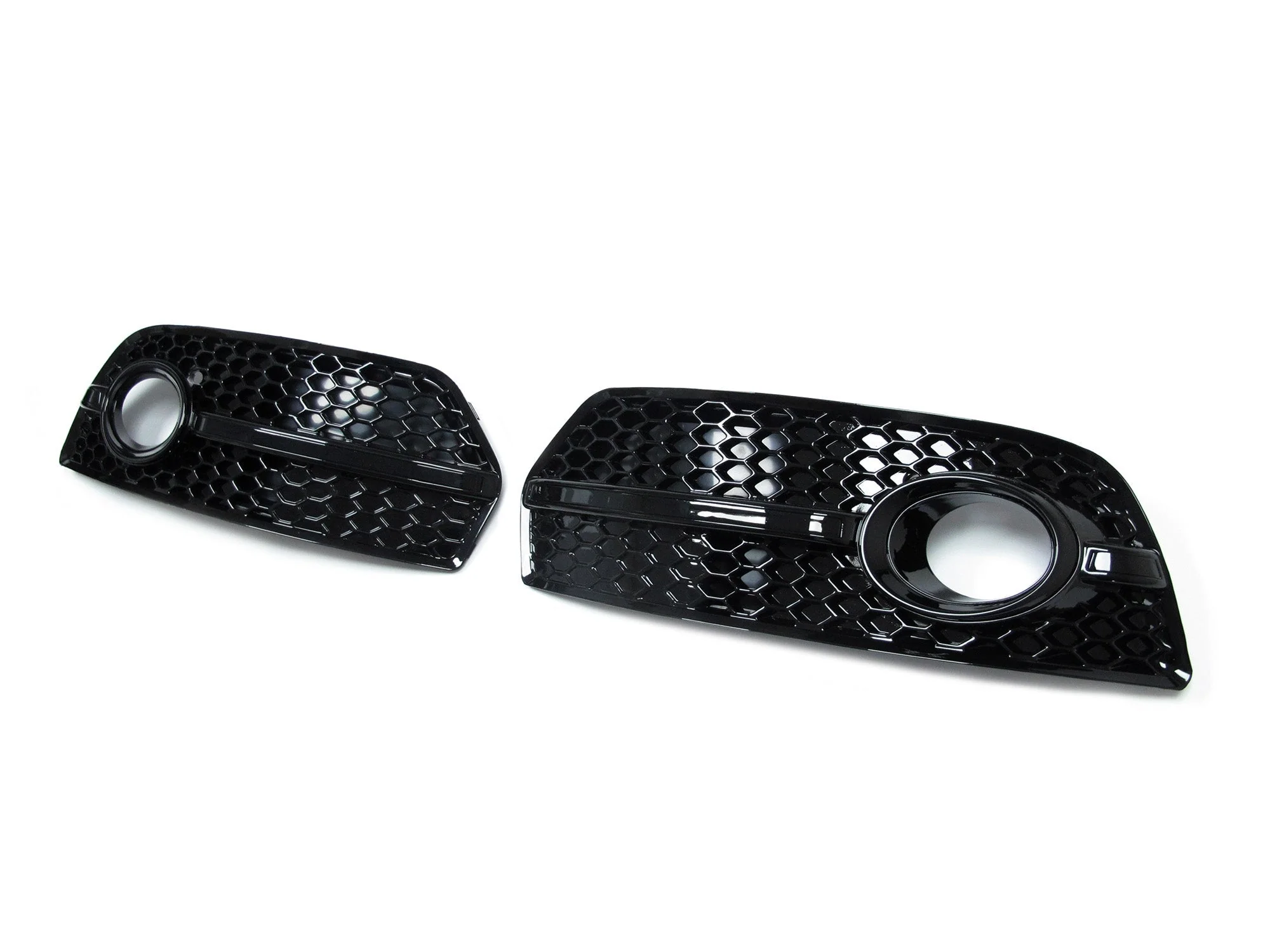 Pair For Audi Q5 8R NON S-line 2009-2012 SQ5 Style Fog Light Cover Grille Black Honeycomb - Image 6