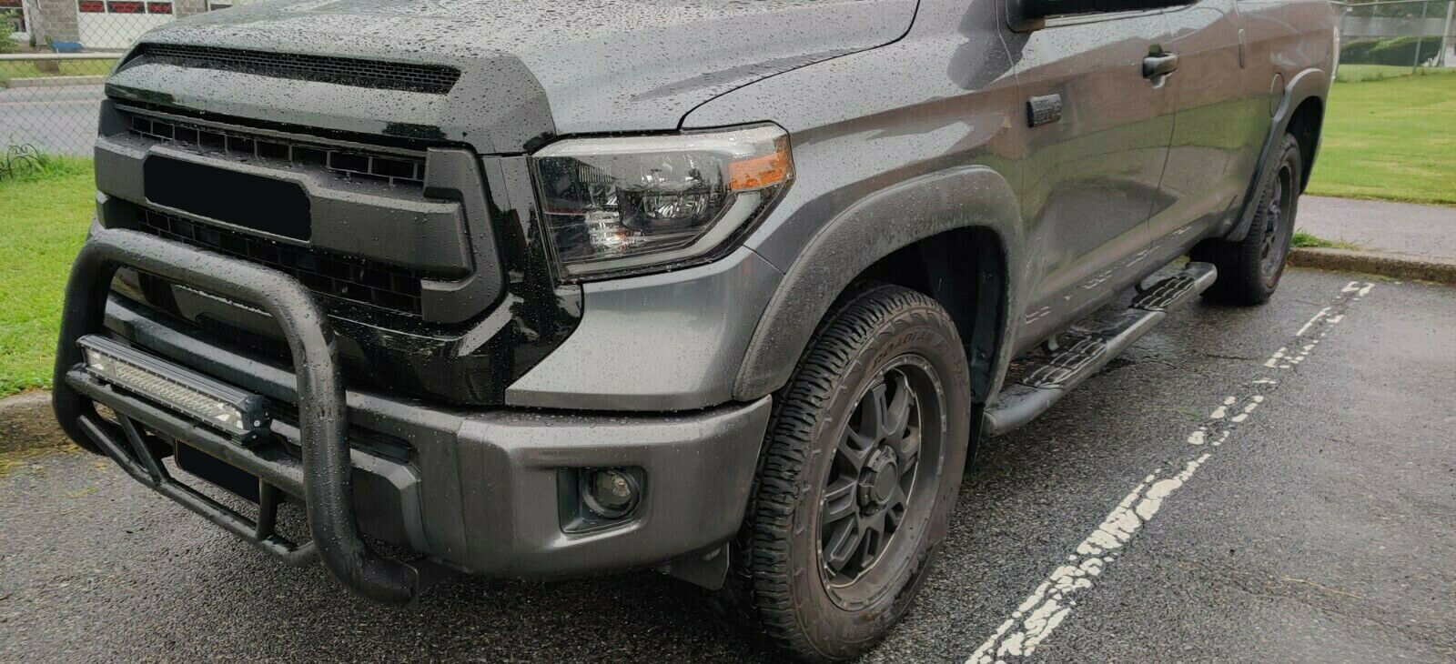 4pcs Set Front & Rear Bumper Covers Magnetic Gray 1G3 For Toyota Tundra 2014-2021 - Image 3