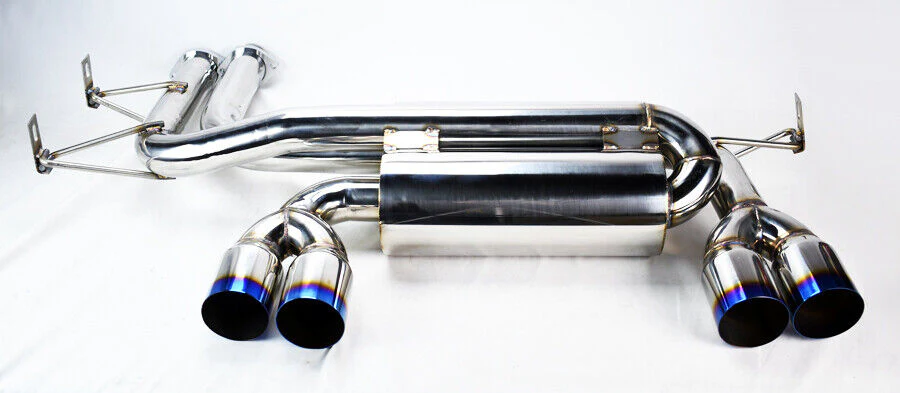 Quad 3" Titanium Burn Tips Axle Back Exhaust Mufflers for BMW M3 E46 2001-2006 - Image 2
