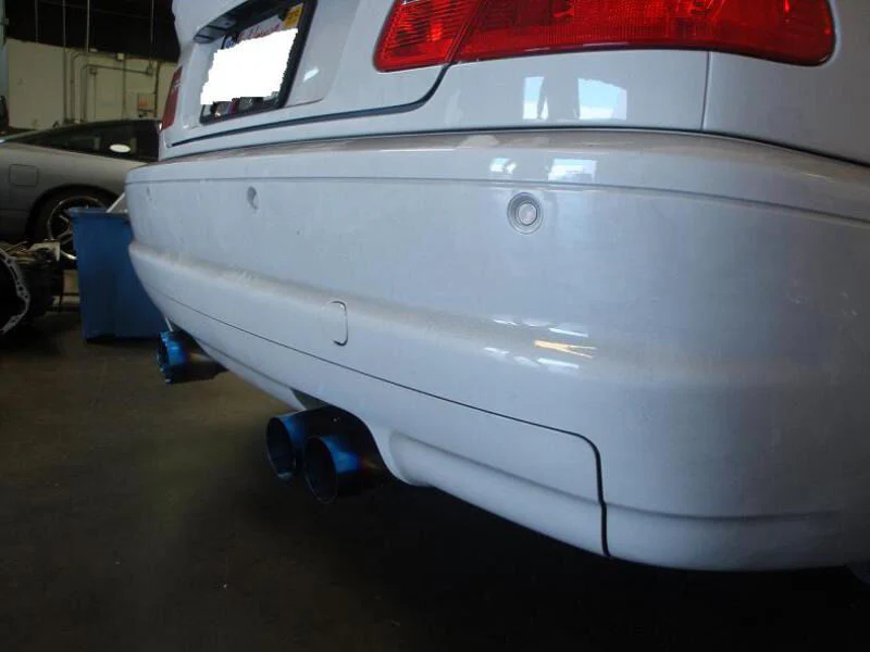 Quad 3" Titanium Burn Tips Axle Back Exhaust Mufflers for BMW M3 E46 2001-2006 - Image 5