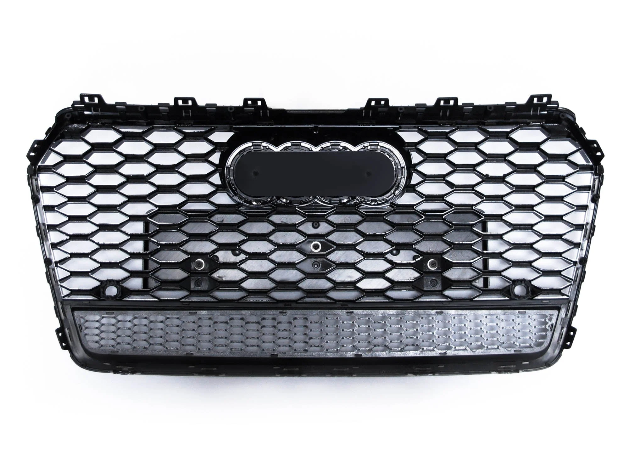 For 2016-2018 AUDI A7 C7.5 S7 RS7 Style Honeycomb Gloss Black Front Mesh Grille - Image 10