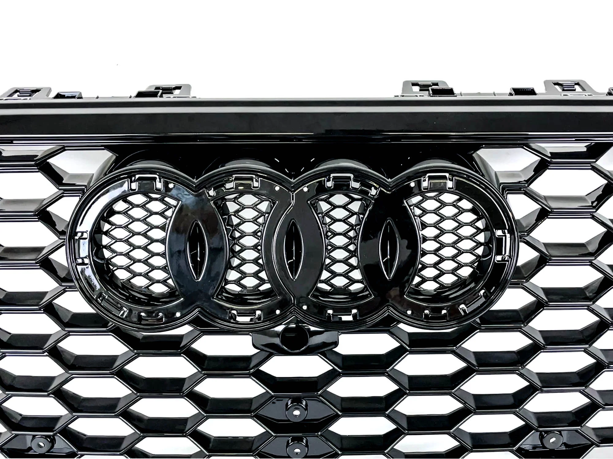 For 2016-2018 AUDI A7 C7.5 S7 RS7 Style Honeycomb Gloss Black Front Mesh Grille - Image 13
