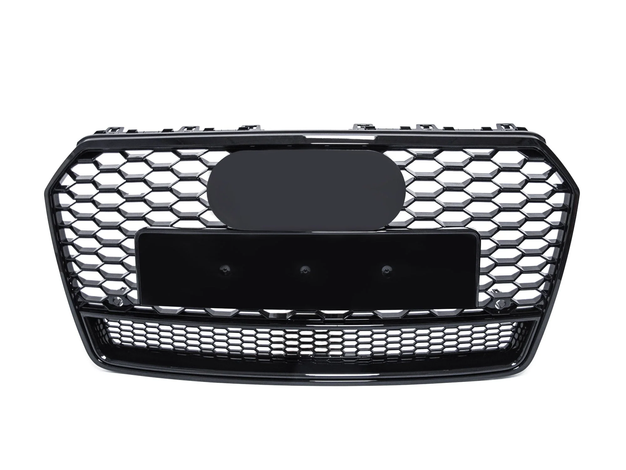 For 2016-2018 AUDI A7 C7.5 S7 RS7 Style Honeycomb Gloss Black Front Mesh Grille - Image 5