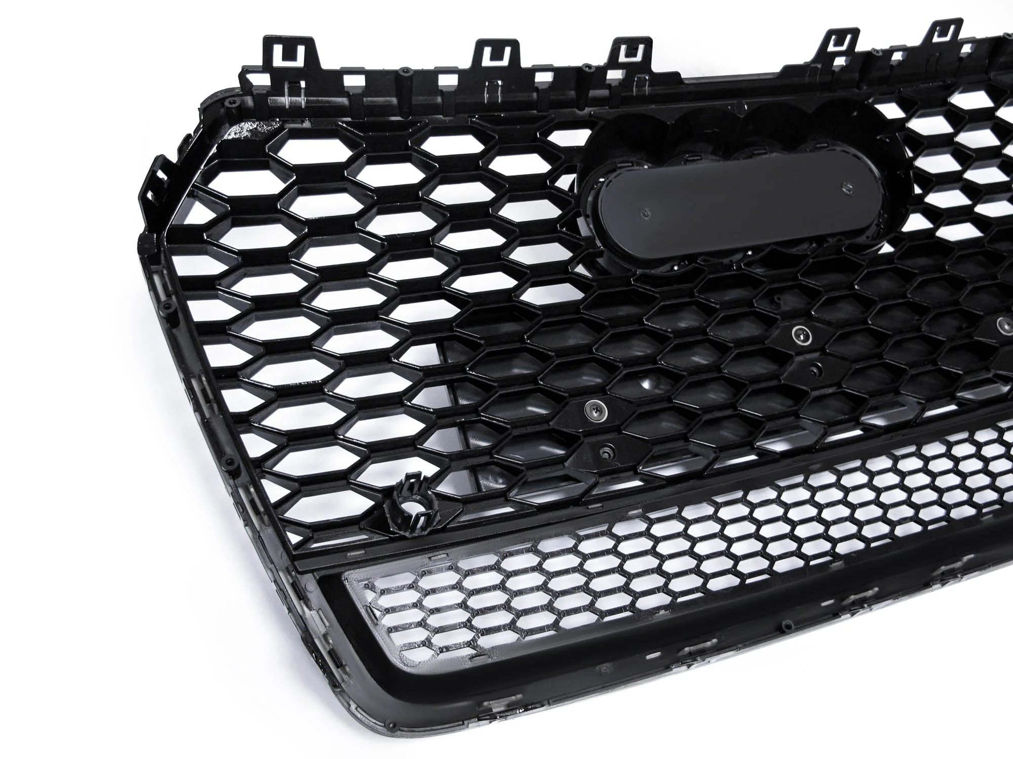 For 2016-2018 AUDI A7 C7.5 S7 RS7 Style Honeycomb Gloss Black Front Mesh Grille - Image 9
