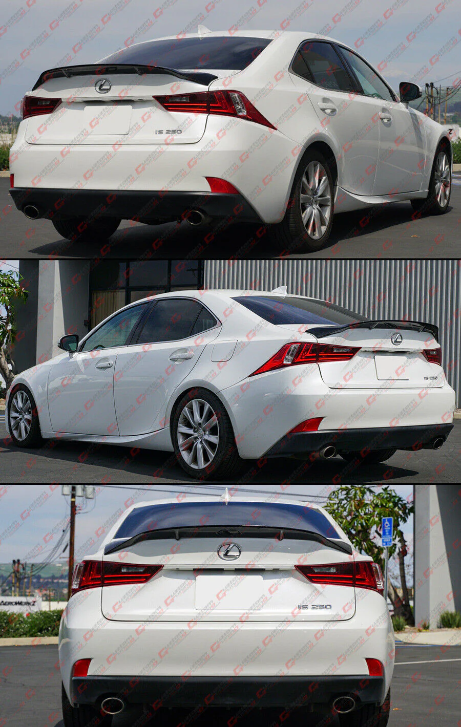 Carbon Fiber Look Highkick Rear Trunk Spoiler for 2014-2020 Lexus IS300 IS350 IS200 - Image 4