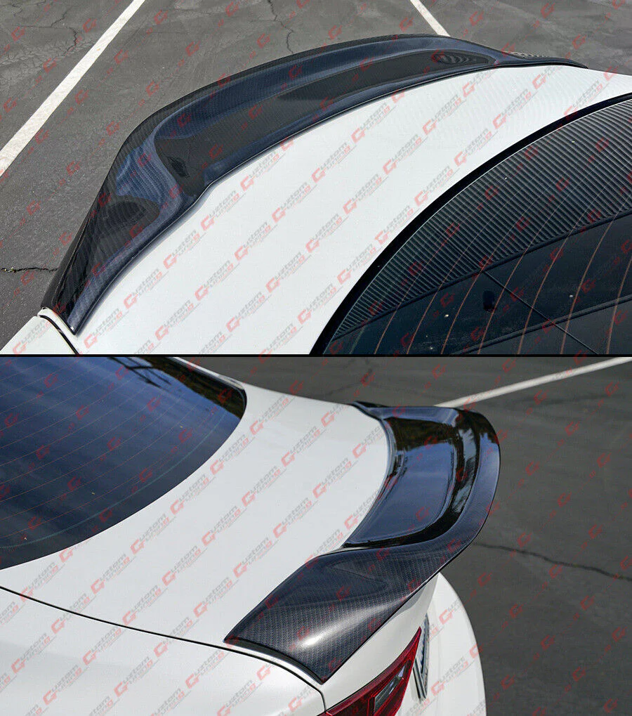 Carbon Fiber Look Highkick Rear Trunk Spoiler for 2014-2020 Lexus IS300 IS350 IS200 - Image 5
