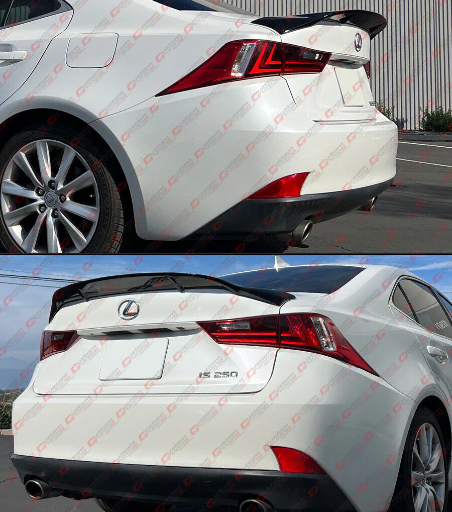 Gloss Black Highkick Rear Trunk Spoiler for 2014-2020 Lexus IS300 IS350 IS200 - Image 5