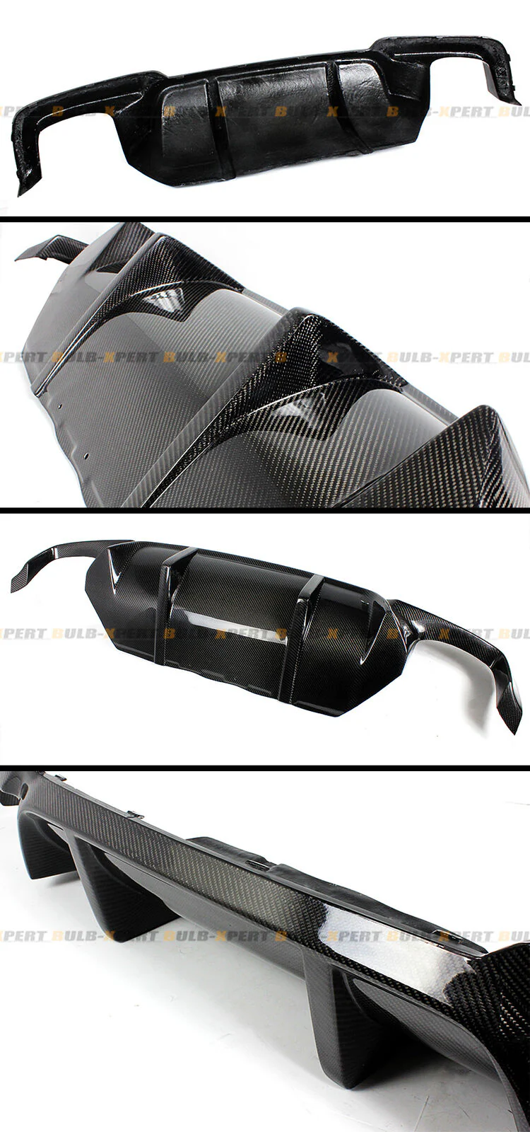Real Carbon Fiber Rear Diffuser BMW F10 5 Series 535i 528i 2010-2016 M-Sport - Image 2
