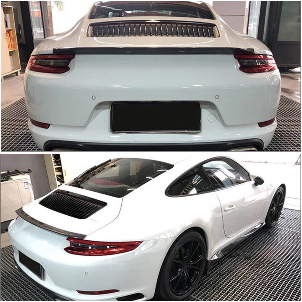 Real Carbon Fiber Rear Trunk Spoiler For Porsche 911 991 991.1 991.2 2012-2019 - Image 4