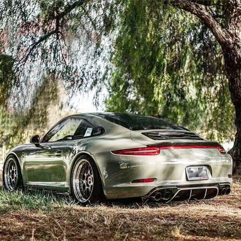 Real Carbon Fiber Rear Trunk Spoiler For Porsche 911 991 991.1 991.2 2012-2019 - Image 5