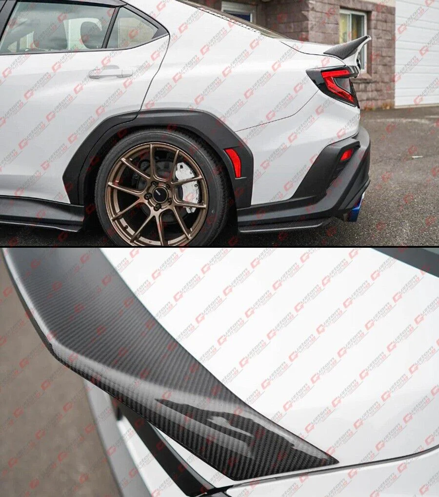 Real Carbon Fiber Rear Trunk Spoiler WIng for 2022-2024 Subaru WRX 2nd Gen Sedan - Image 5