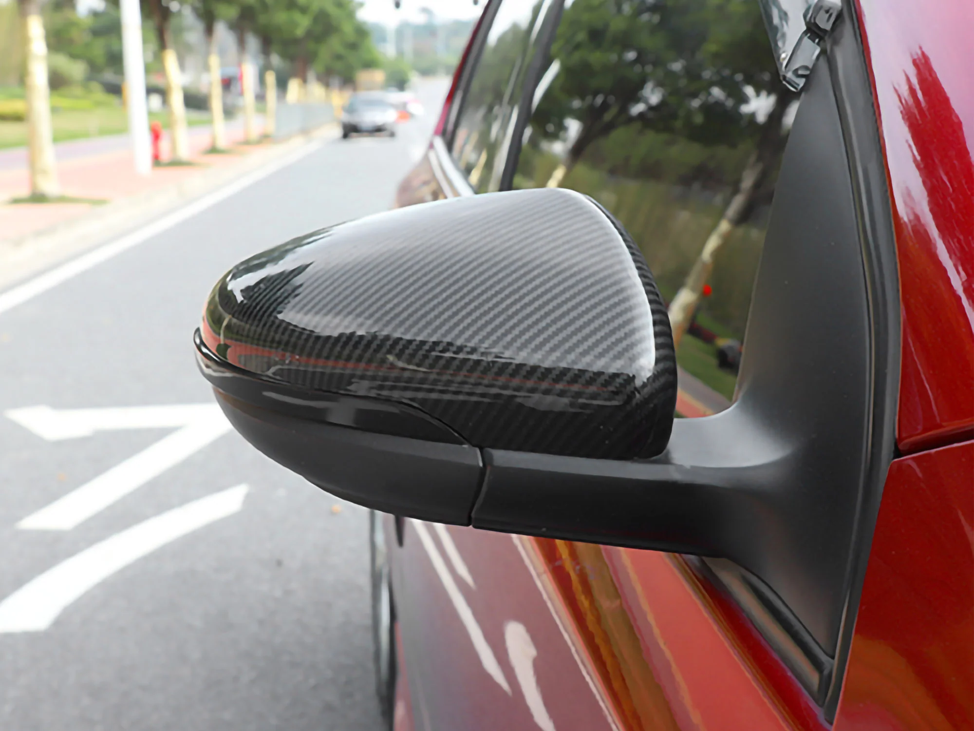Real Carbon Fiber Side Wing Mirror Cover Caps Replacement for W Golf GTI MK6 TSI TDI R 2009-2013 vw97 - Image 3