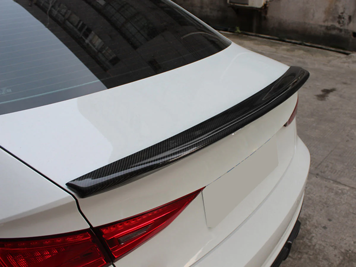 Real Carbon Fiber Duckbill Spoiler Wing for AUDI A3 8V S3 RS3 Sedan 2013-2020 od96 - Image 5