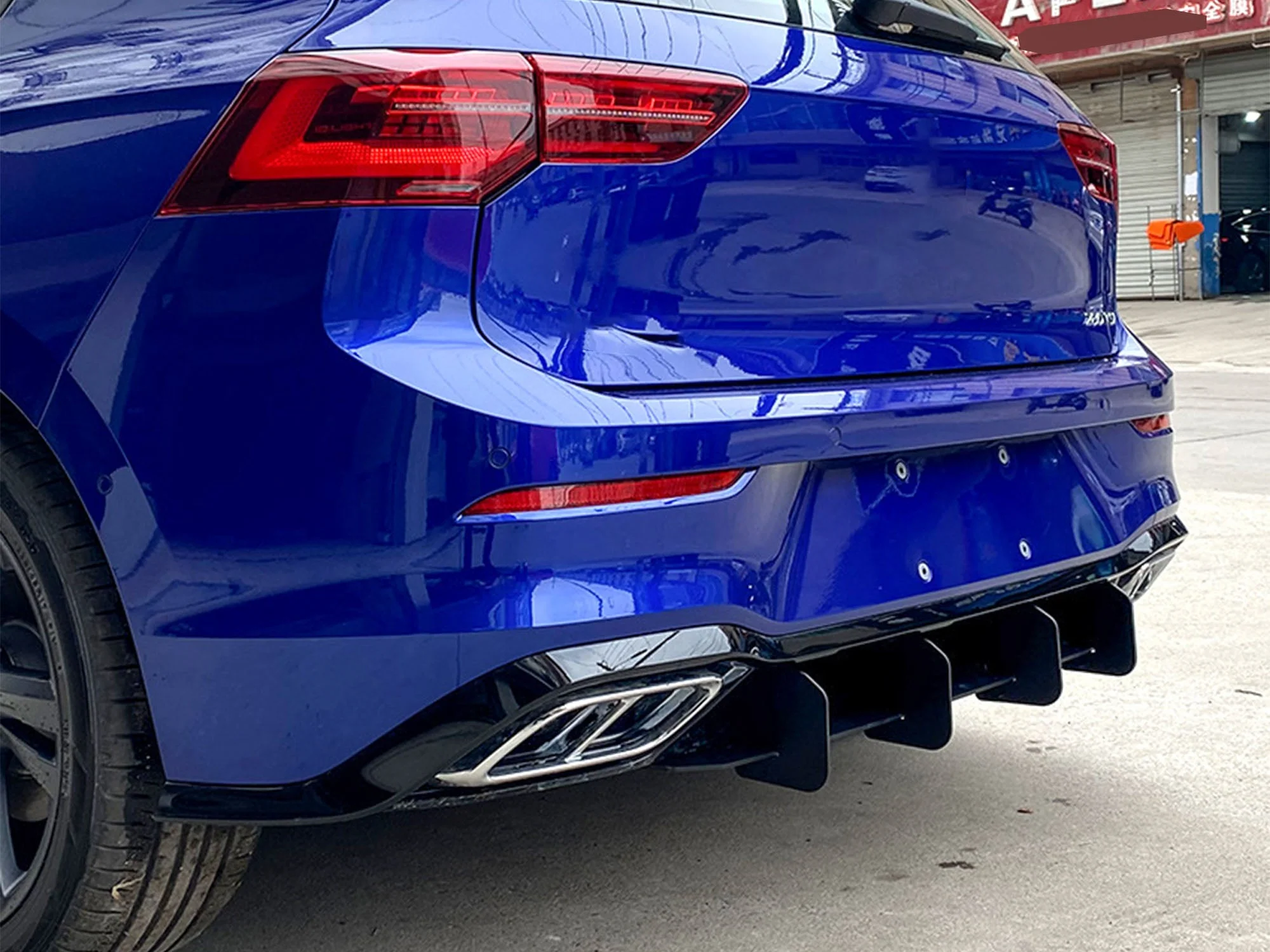 Rear Bumper Diffuser Valance Lower Spoiler for VW Golf MK8 TSI TDI GTI R 2021-2023 vw8 - Image 3