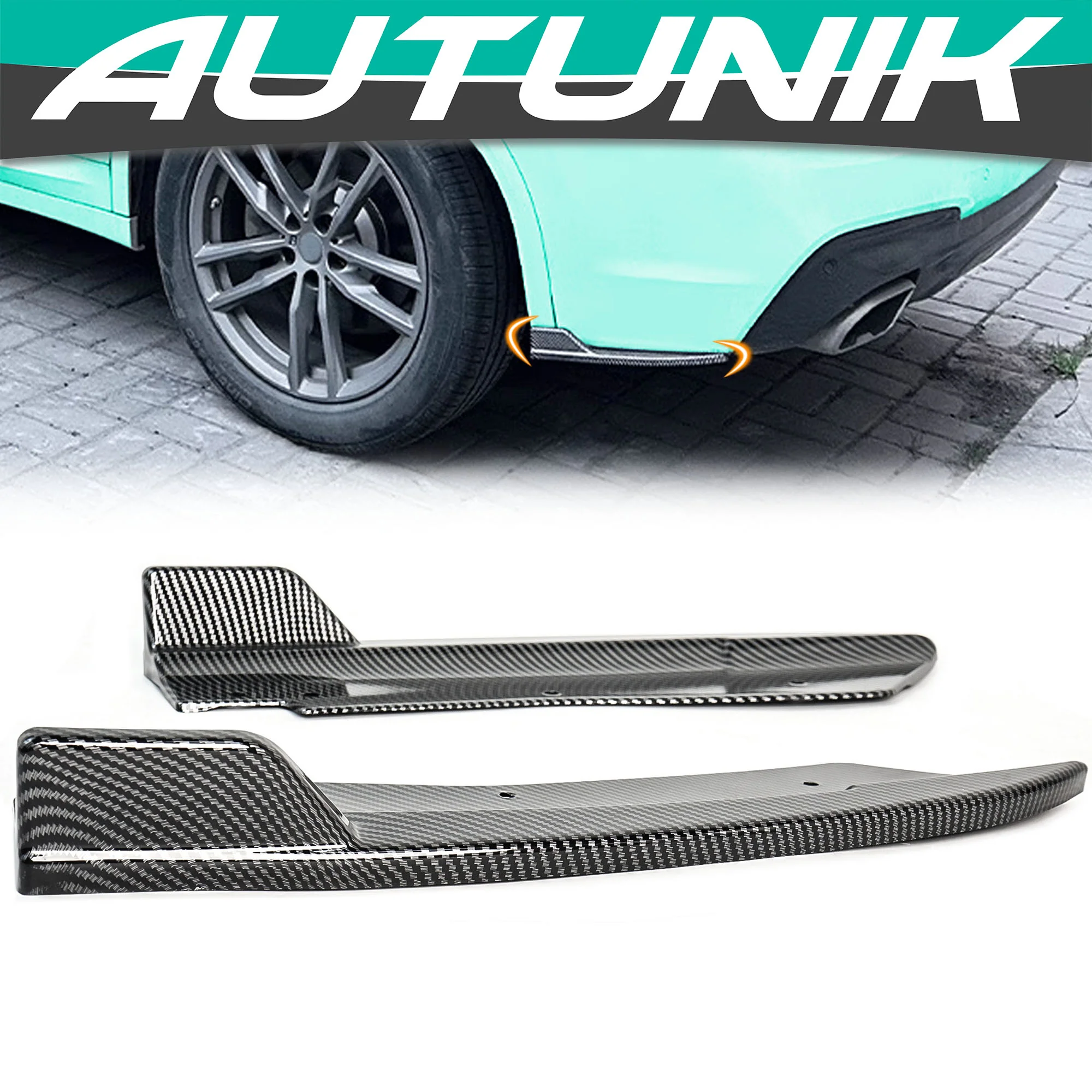 Rear Corner Canards Side Air Splitters Kits For BMW X3 G01 LCI M Sport 2022+
