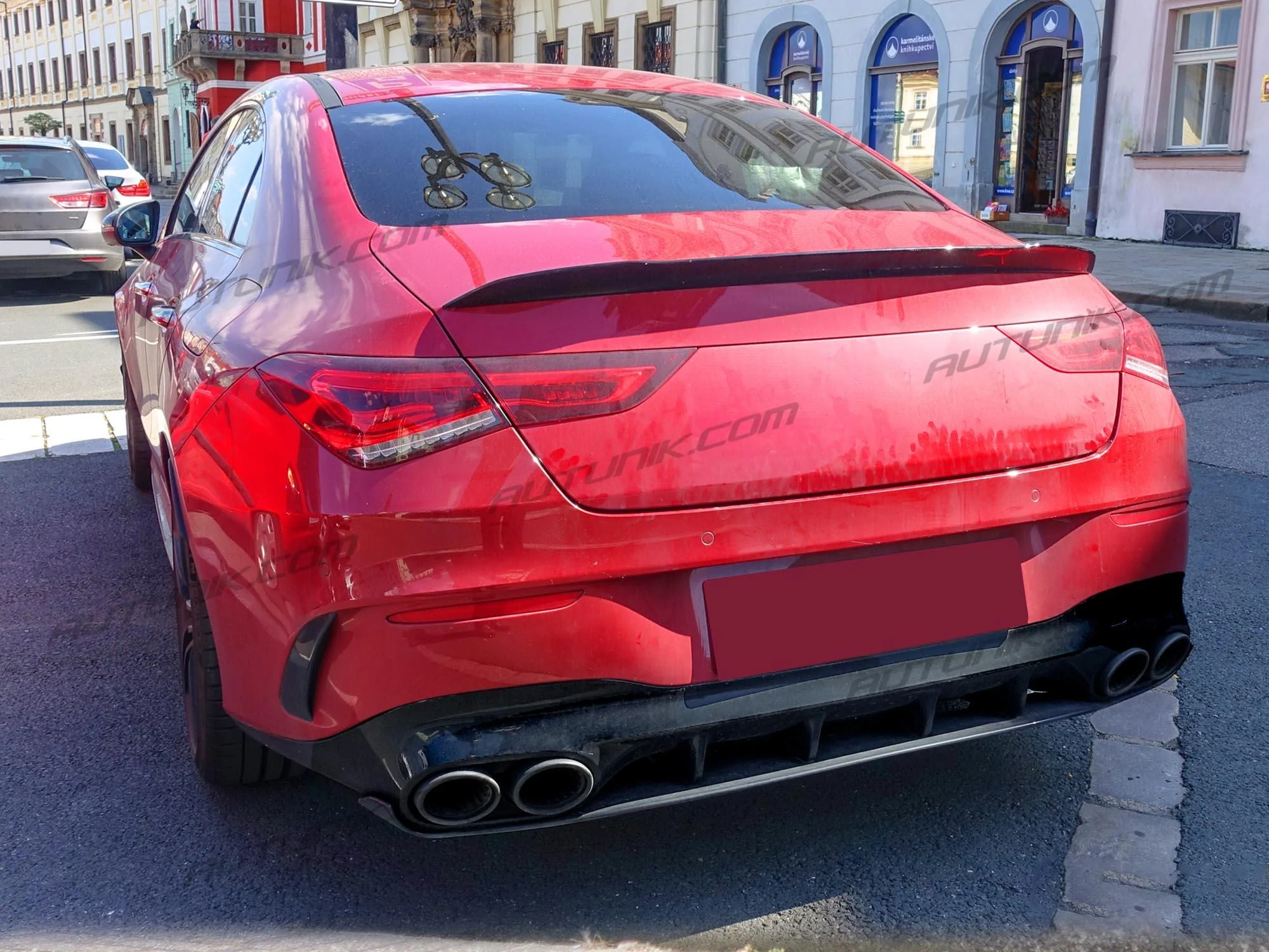 Black Rear Diffuser + Exhaust Tips for Mercedes CLA C118 CLA35 CLA45 CLA250 CLA200 AMG Pack 2021-2023 di115 - Image 3