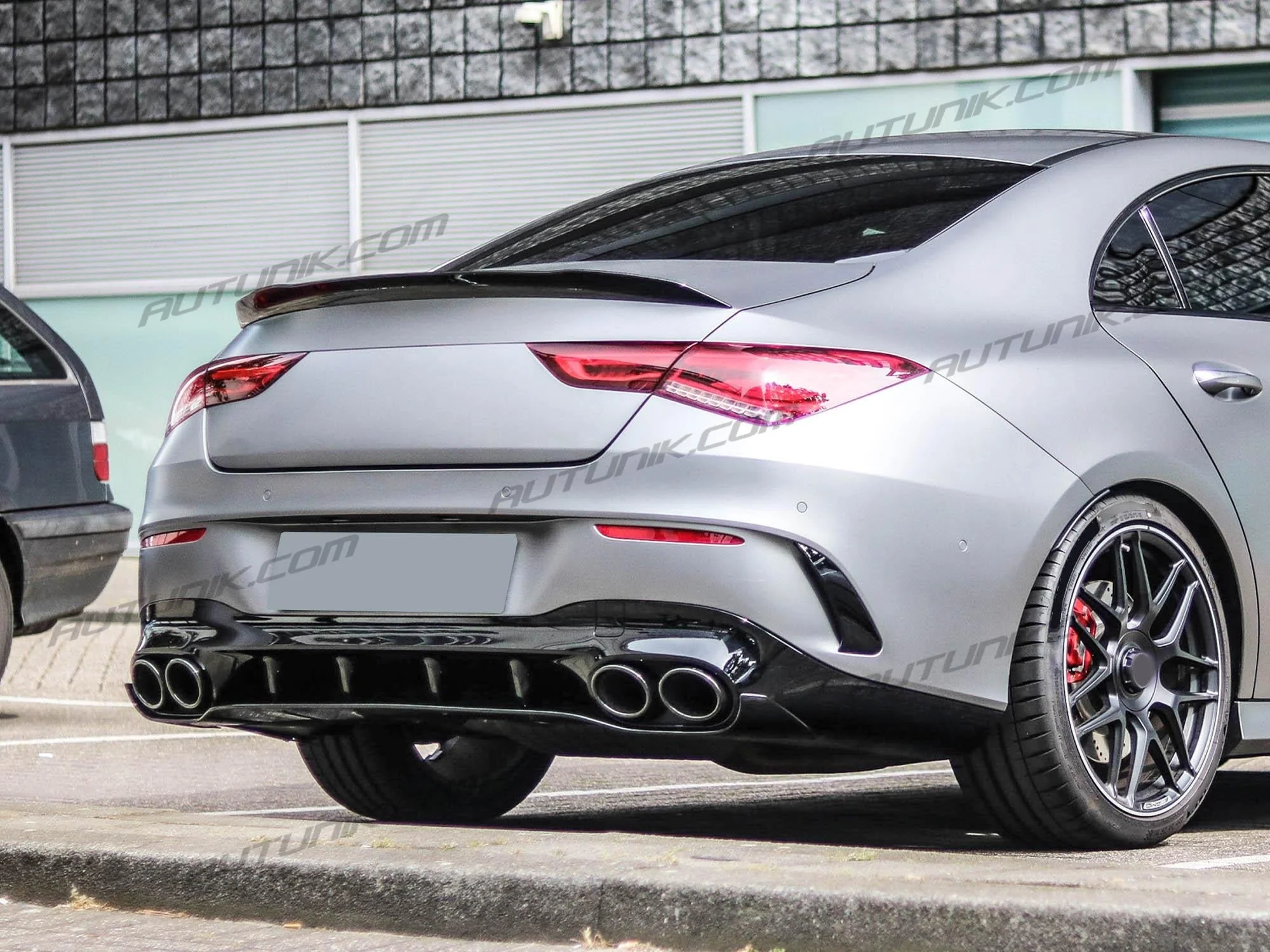 Black Rear Diffuser + Exhaust Tips for Mercedes CLA C118 CLA35 CLA45 CLA250 CLA200 AMG Pack 2021-2023 di115 - Image 4