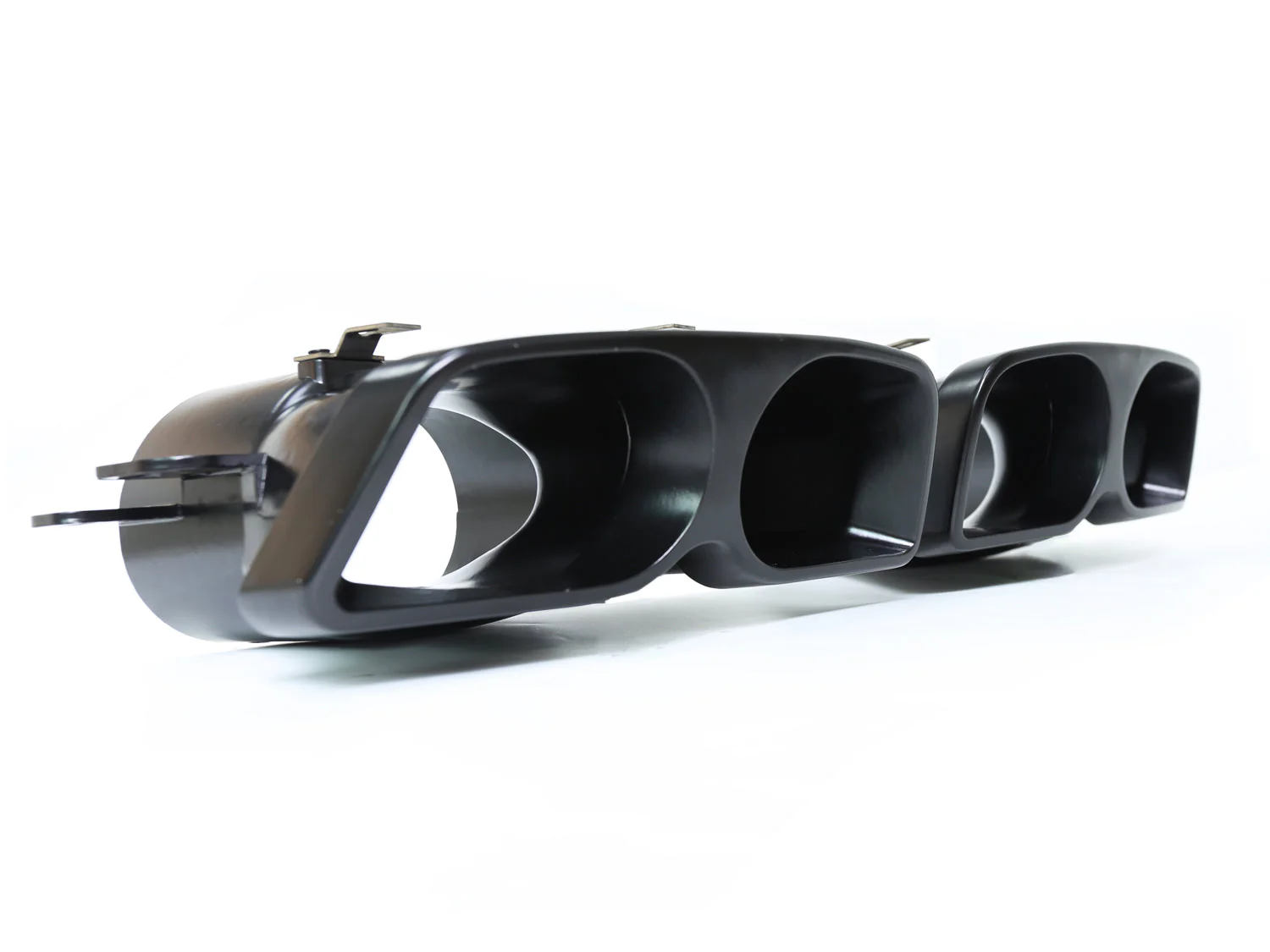 Black Rear Diffuser w/ LED + Black Exhaust Tips For 15-21 Mercedes W205 Sedan C300 C450 C43 AMG - Image 12