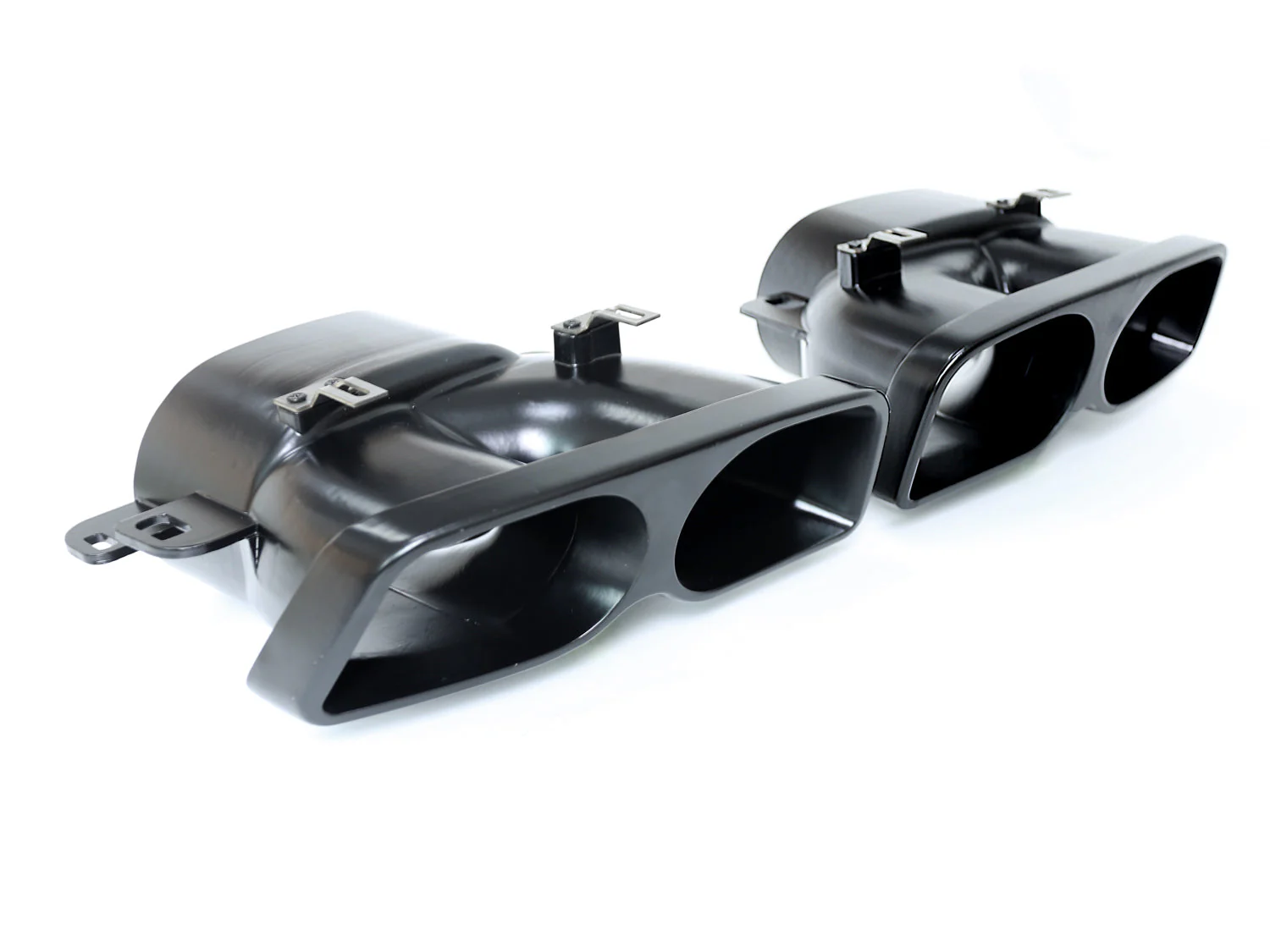 Black Rear Diffuser w/ LED + Black Exhaust Tips For 15-21 Mercedes W205 Sedan C300 C450 C43 AMG - Image 13