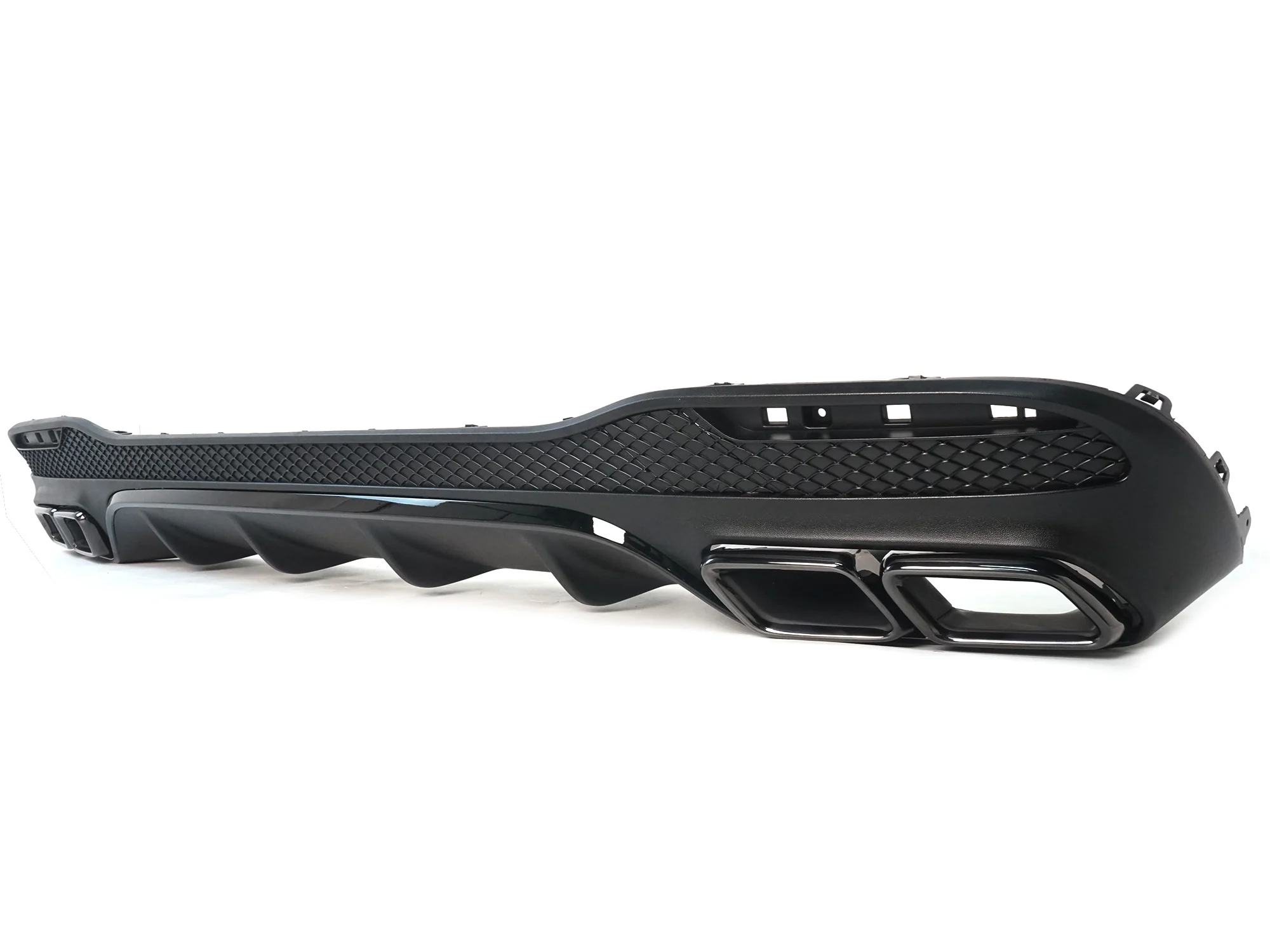 Rear Diffuser Lip w/ Black Exhaust Tips For Mercedes GLE W166 SUV GLE300 GLE350 GLE400 GLE43 AMG 2015-2018 - Image 6