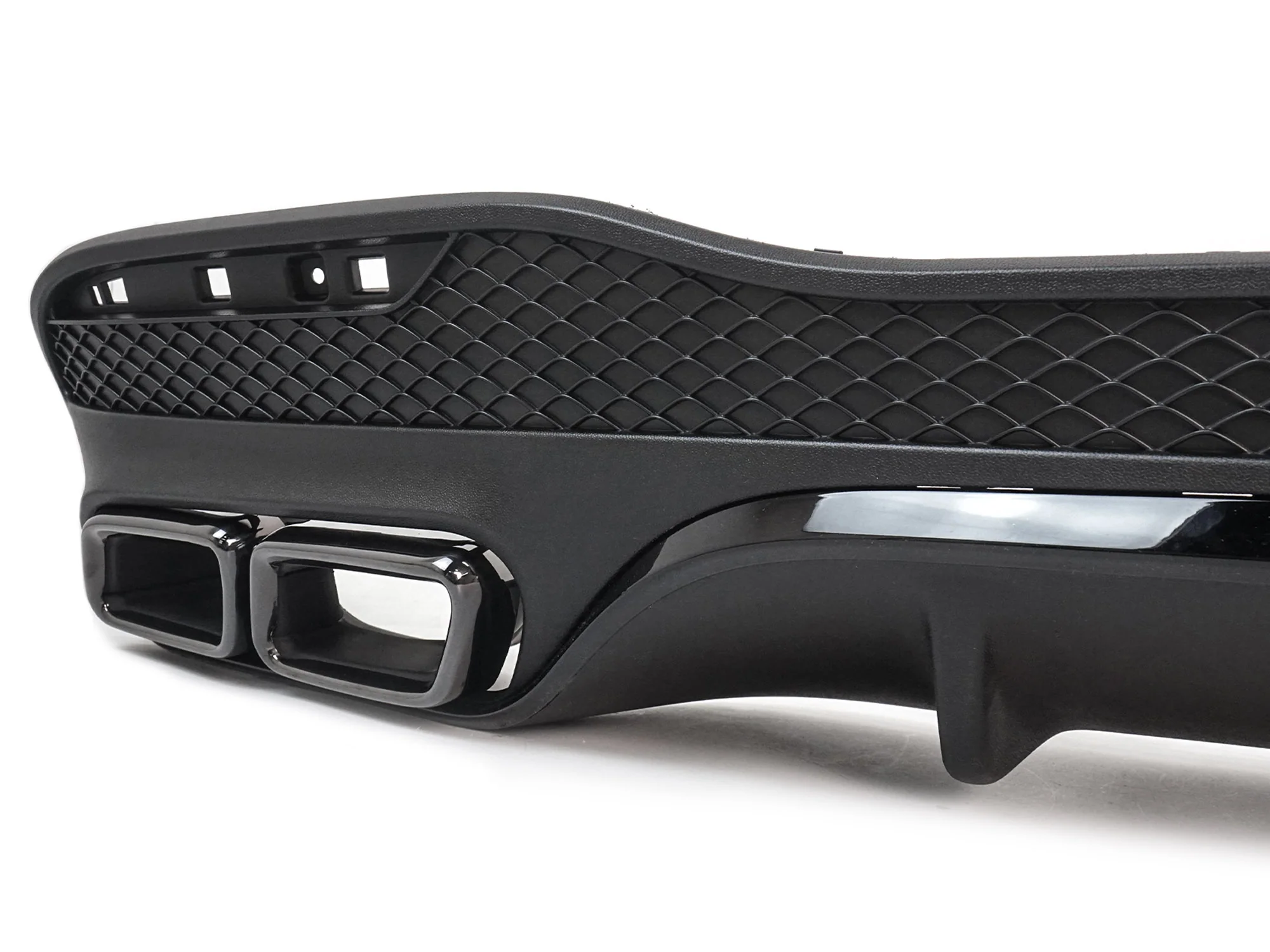 Rear Diffuser Lip w/ Black Exhaust Tips For Mercedes GLE W166 SUV GLE300 GLE350 GLE400 GLE43 AMG 2015-2018 - Image 8