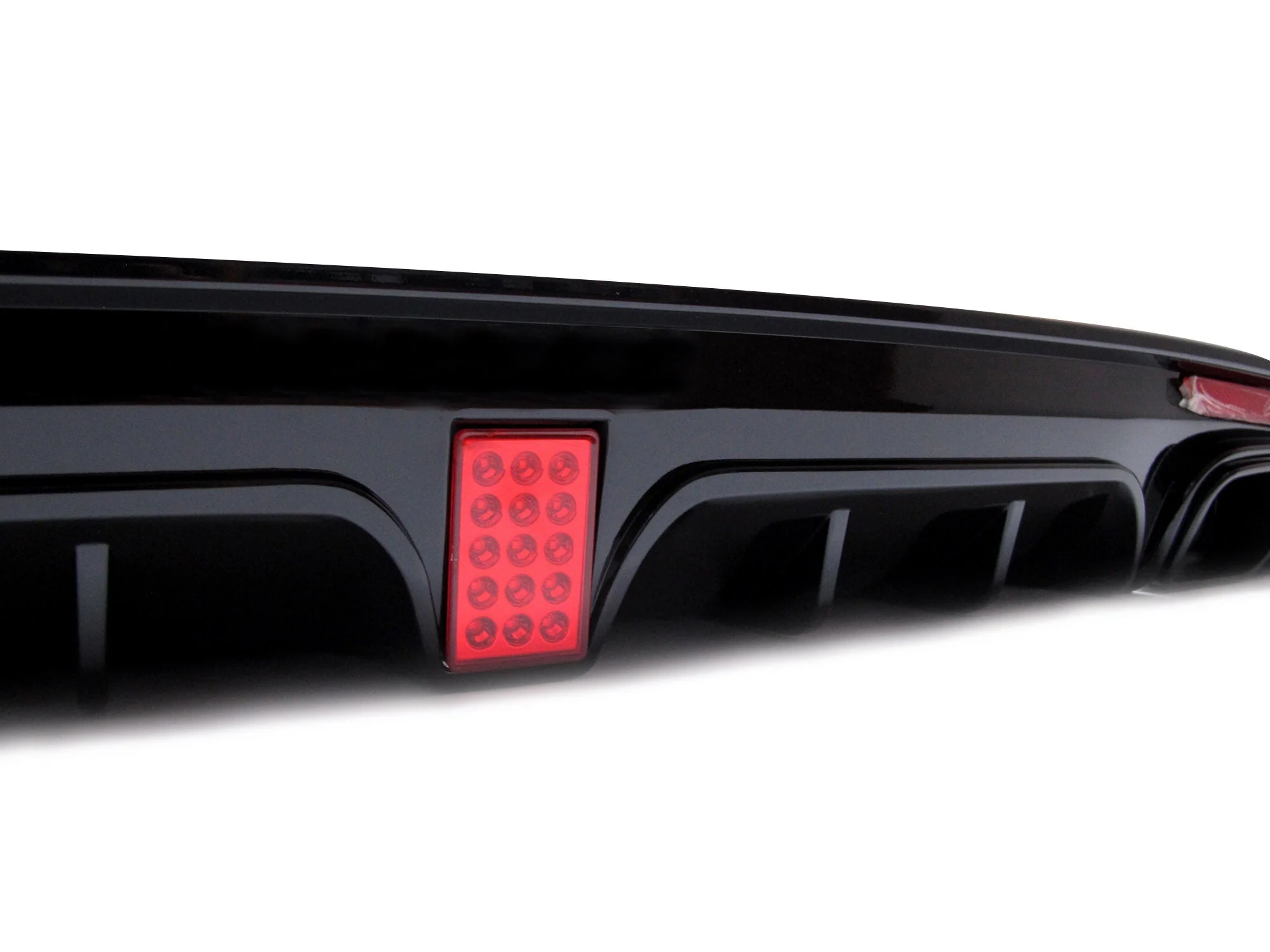 Gloss Black Rear Diffuser + Black Exhaust Tips For Mercedes W222 S500 S550 AMG 2014-2017 - Image 9