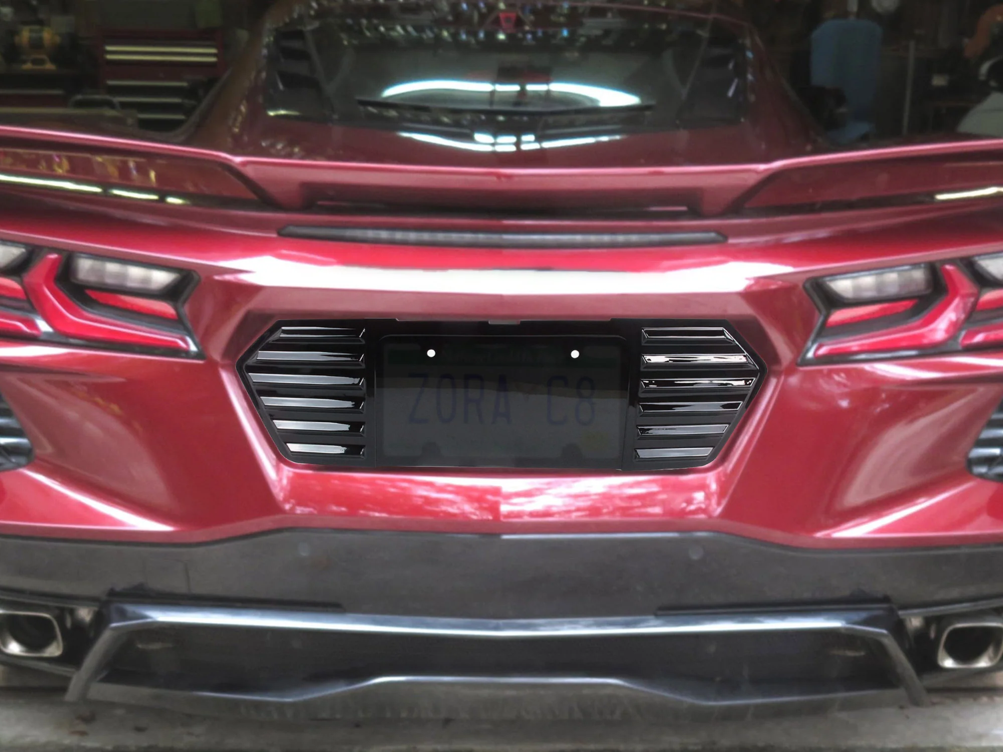 Rear License Plate Frame ABS For Corvette C8 Stingray Z51 Coupe HTC 2LT 3LT 2020+ - Image 3