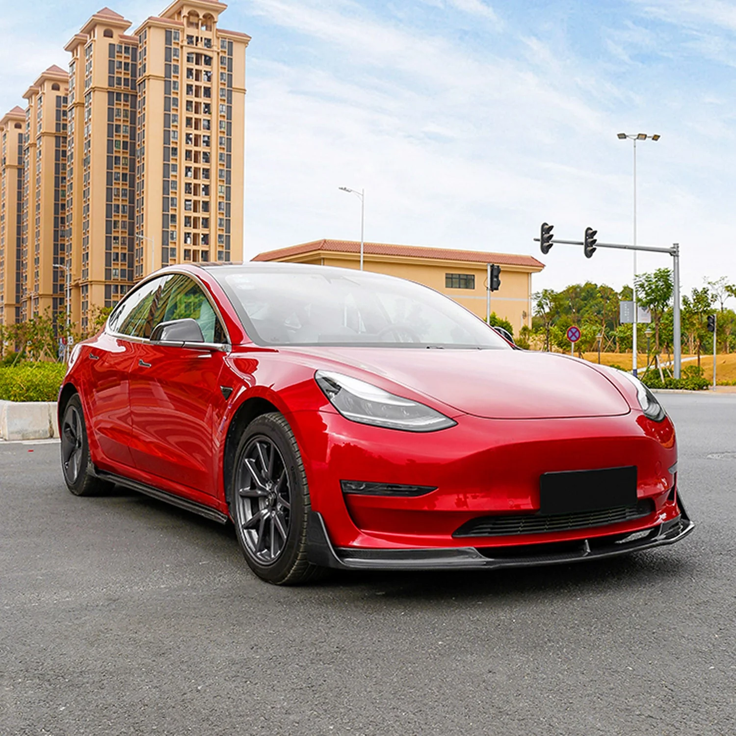 Real Carbon Fiber Mirror Cover Caps For Tesla Model 3 2017-2026 Replacement Pair - Image 2