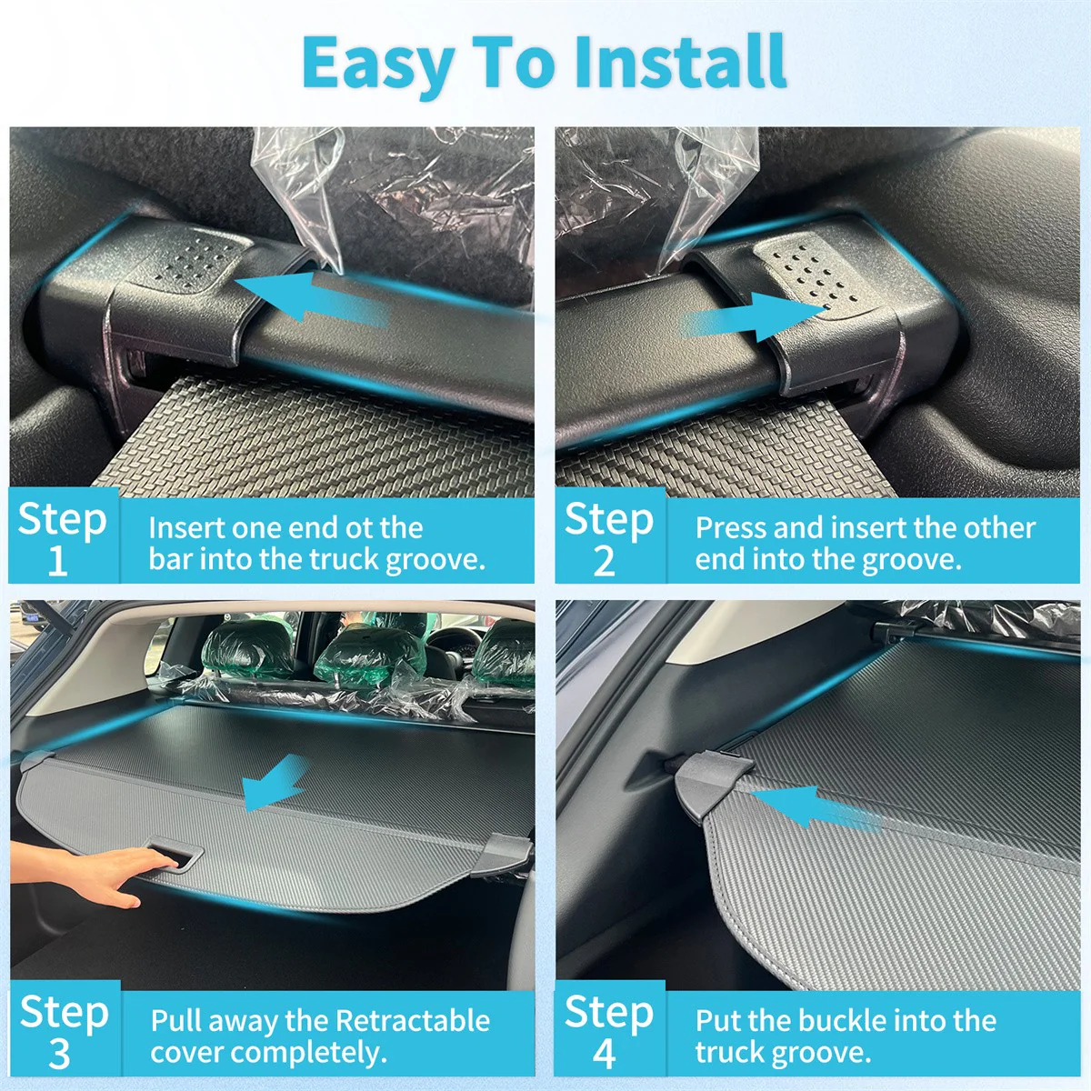 Retractable Rear Cargo Cover For Acura RDX 2019–2025 Security Shield - Image 8