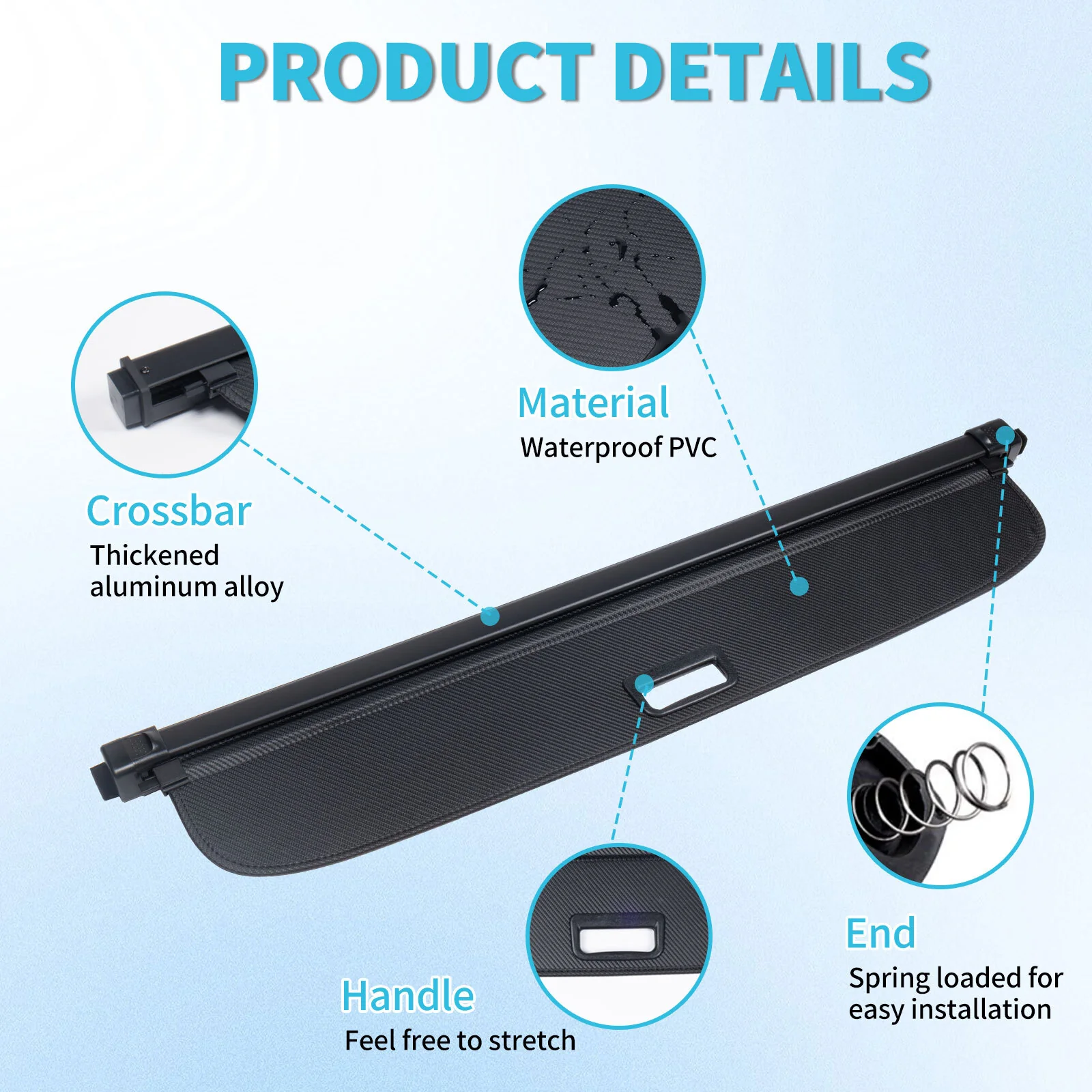 Retractable Rear Cargo Cover For Cadillac Lyriq 2023–2025 Security Shield - Image 7