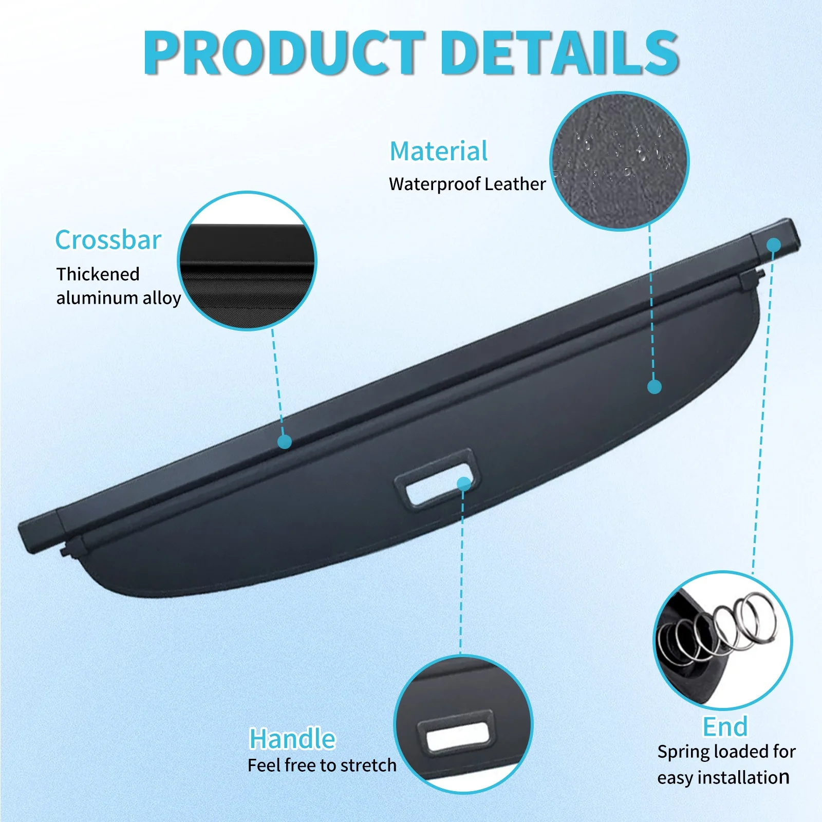 Retractable Rear Cargo Cover For Honda Prologue 2024–2025 Security Shield - Image 3