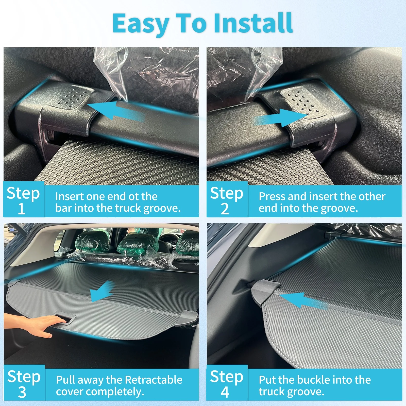 Retractable Rear Cargo Cover For Honda Prologue 2024–2025 Security Shield - Image 7