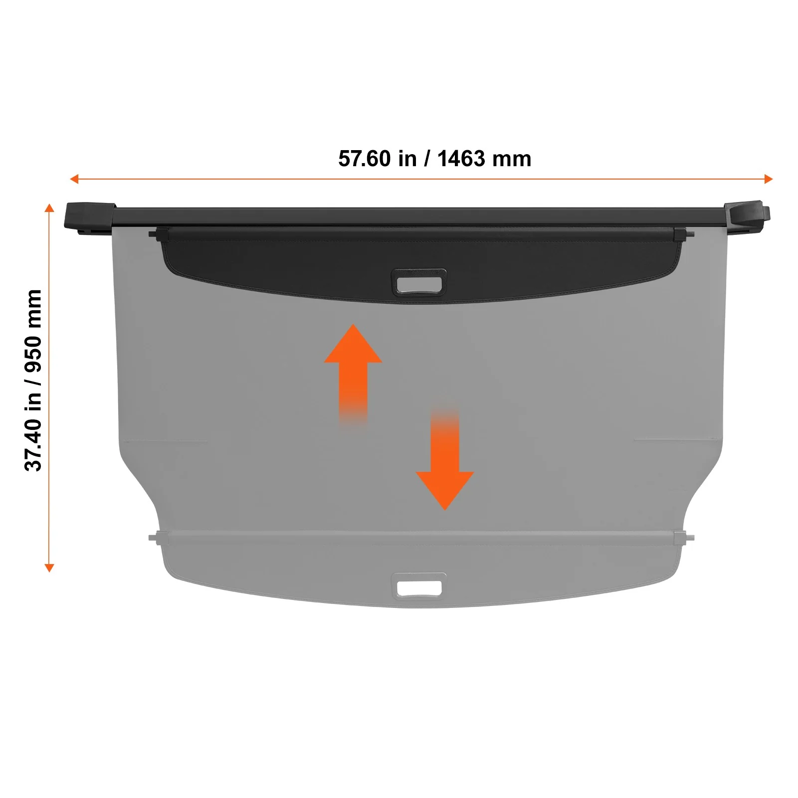 Retractable Rear Cargo Cover For Jeep Grand Cherokee 2-Row 2022–2024 Security Shield - Image 8
