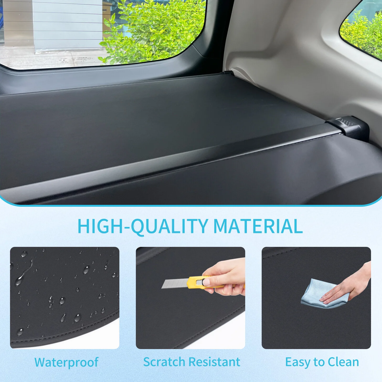 Retractable Rear Cargo Cover For Kia EV6 2022–2025 SUV Trunk Luggage Shade - Image 5