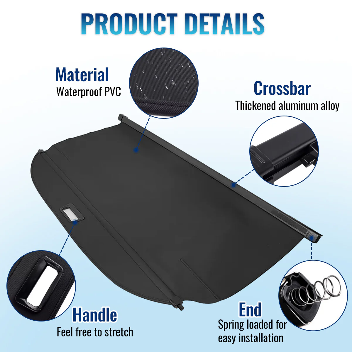 Retractable Rear Cargo Cover For Kia Niro 2017–2022 Security Shield - Image 2