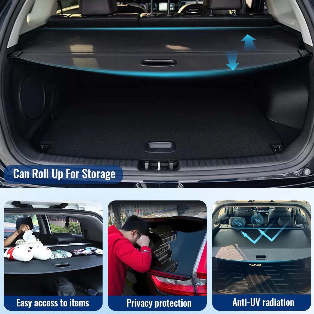Retractable Rear Cargo Cover For Kia Niro 2017–2022 Security Shield - Image 5