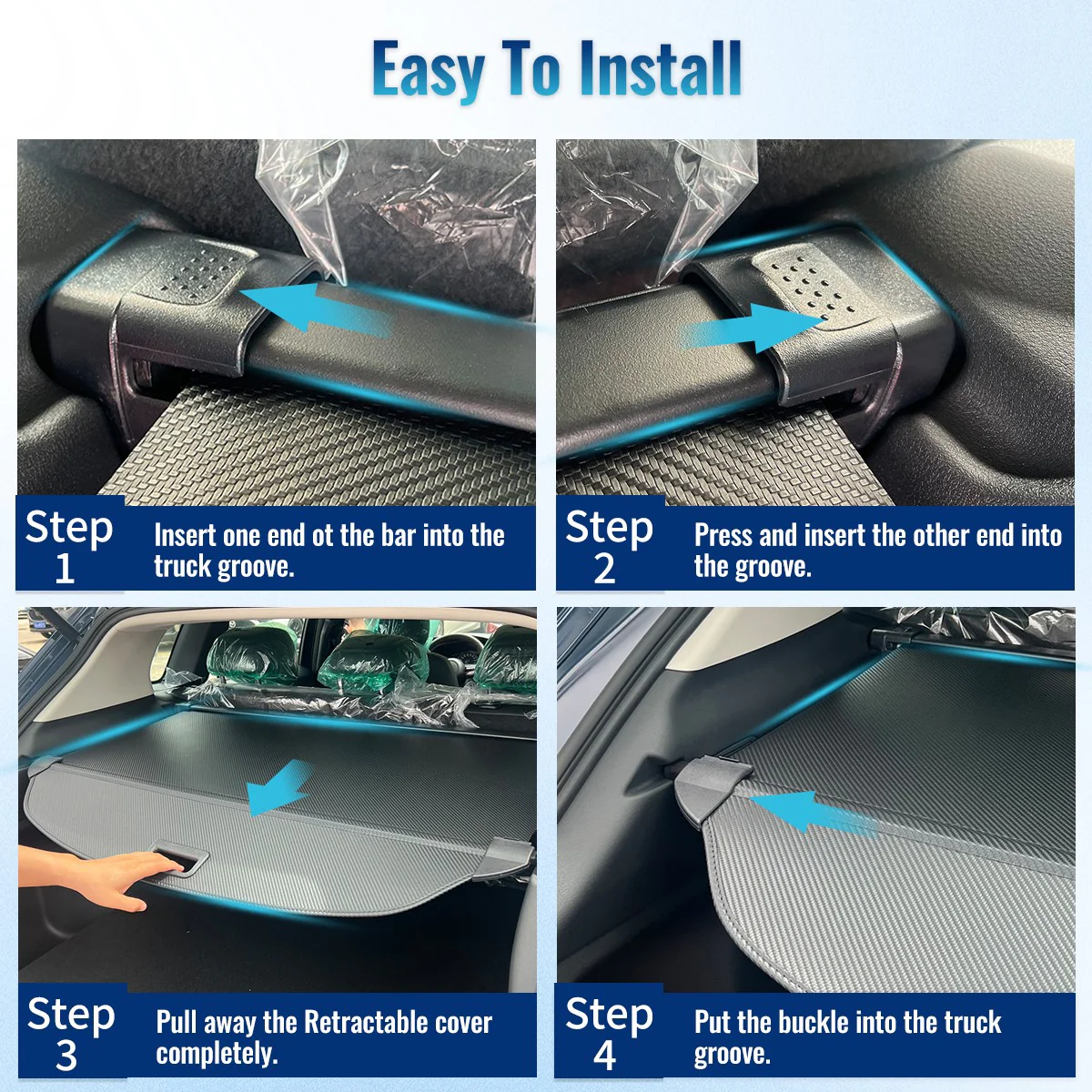 Retractable Rear Cargo Cover For Kia Sorento 2016–2020 Security Shield - Image 7