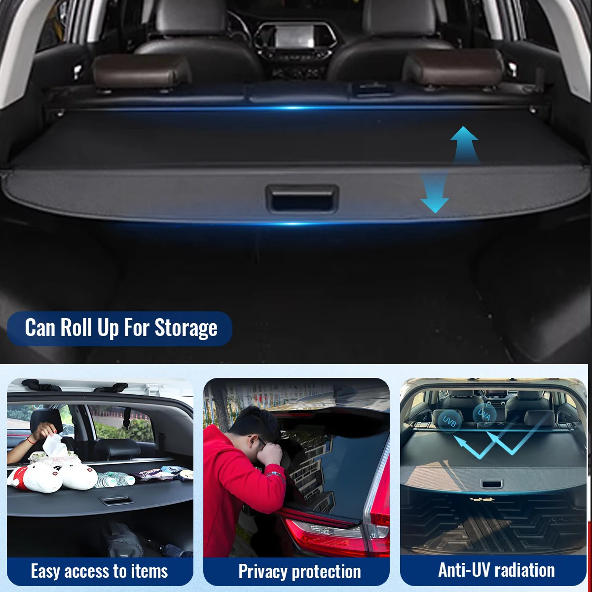 Retractable Rear Cargo Cover For Mazda CX-90 2024+ Security Shield - Image 4