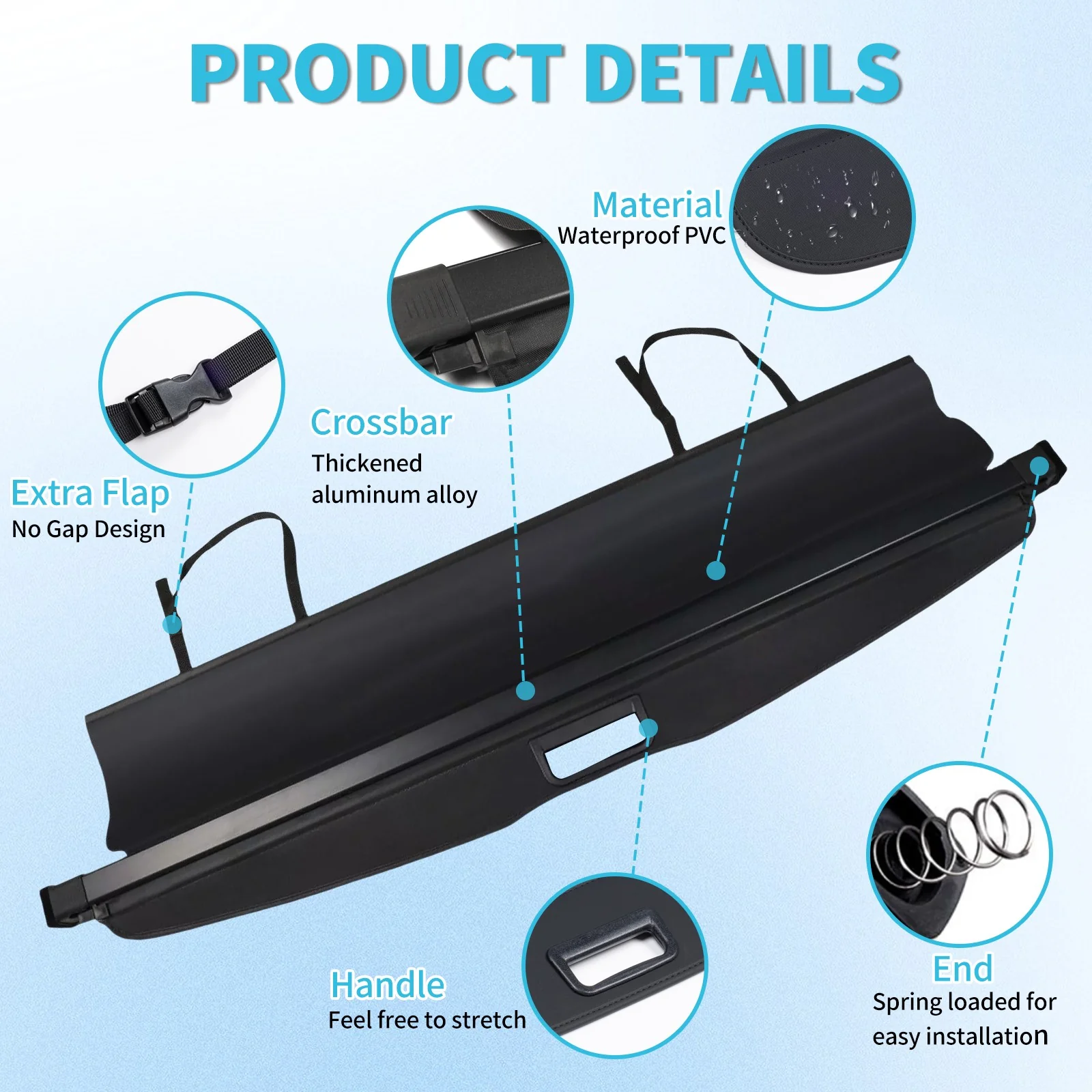 Retractable Rear Cargo Cover For Toyota 4Runner 2010–2024 Security Shield - Image 4