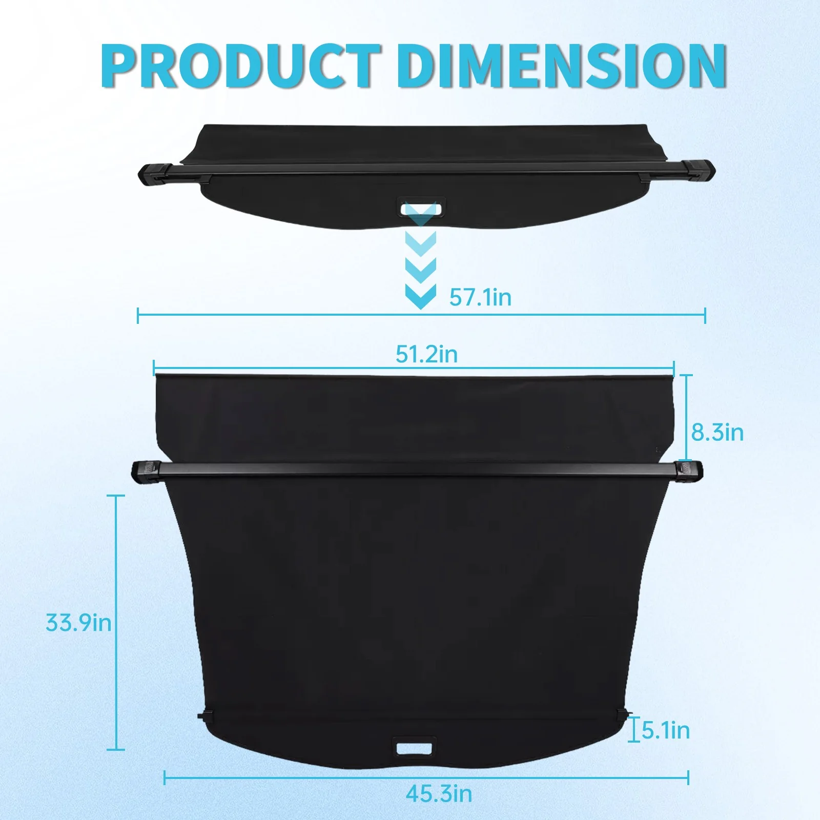 Retractable Rear Cargo Cover For Toyota Highlander 2020–2025 Trunk Luggage Shade - Image 2