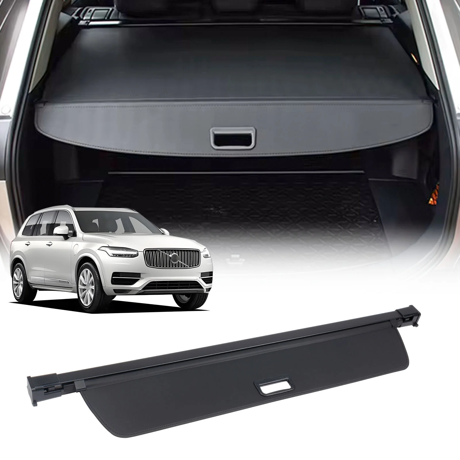 Retractable Rear Cargo Cover For Volvo XC90 2016–2024 Security Shield