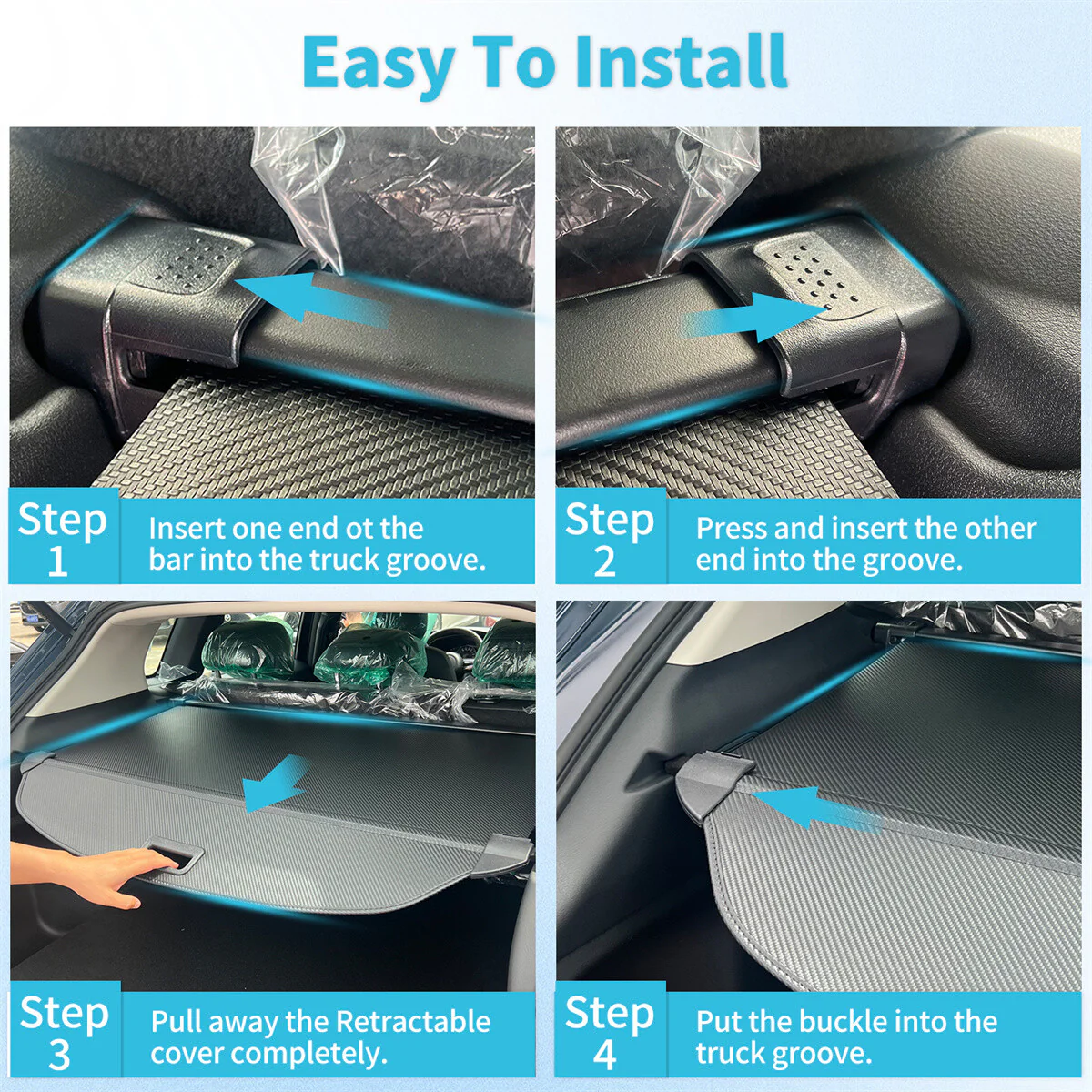 Retractable Rear Cargo Cover For Volvo XC90 2016–2024 Security Shield - Image 8