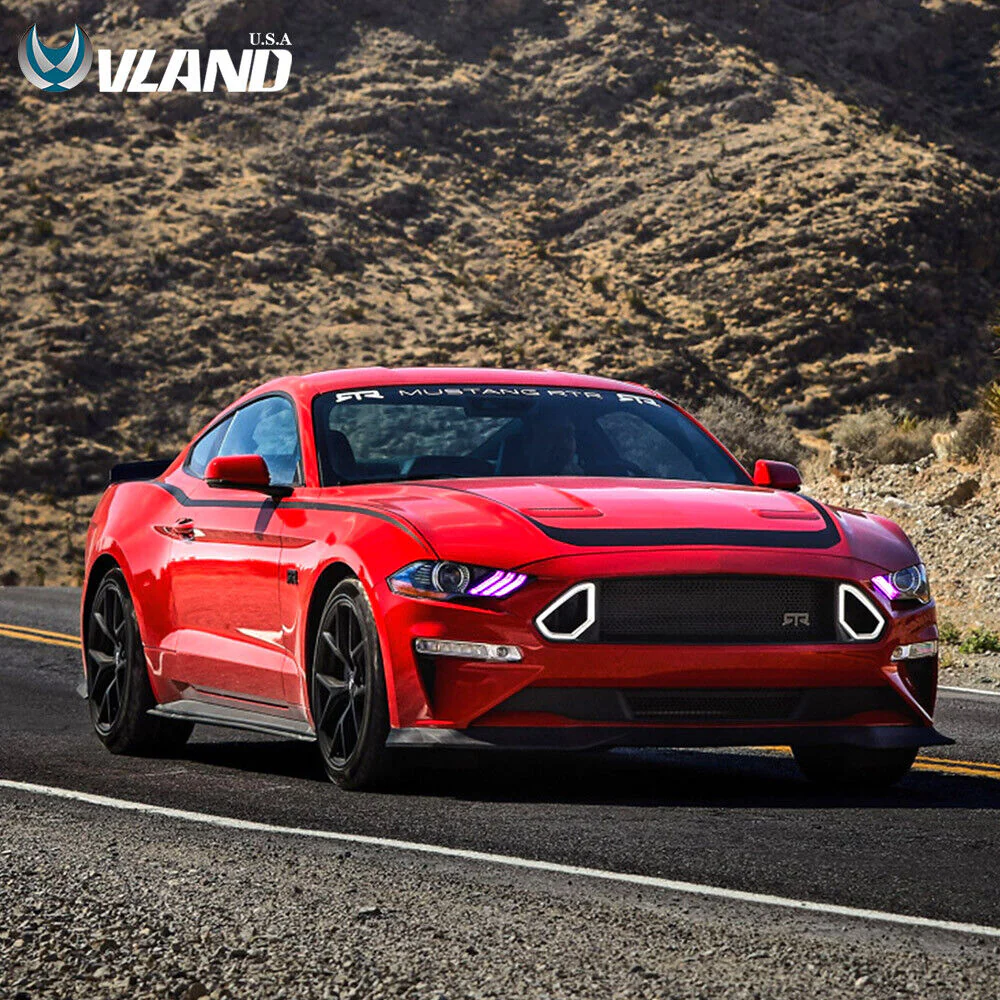 RGB LED Headlights For 2018-2023 Ford Mustang Color Change Front Lamps Sequential Turn - Image 15