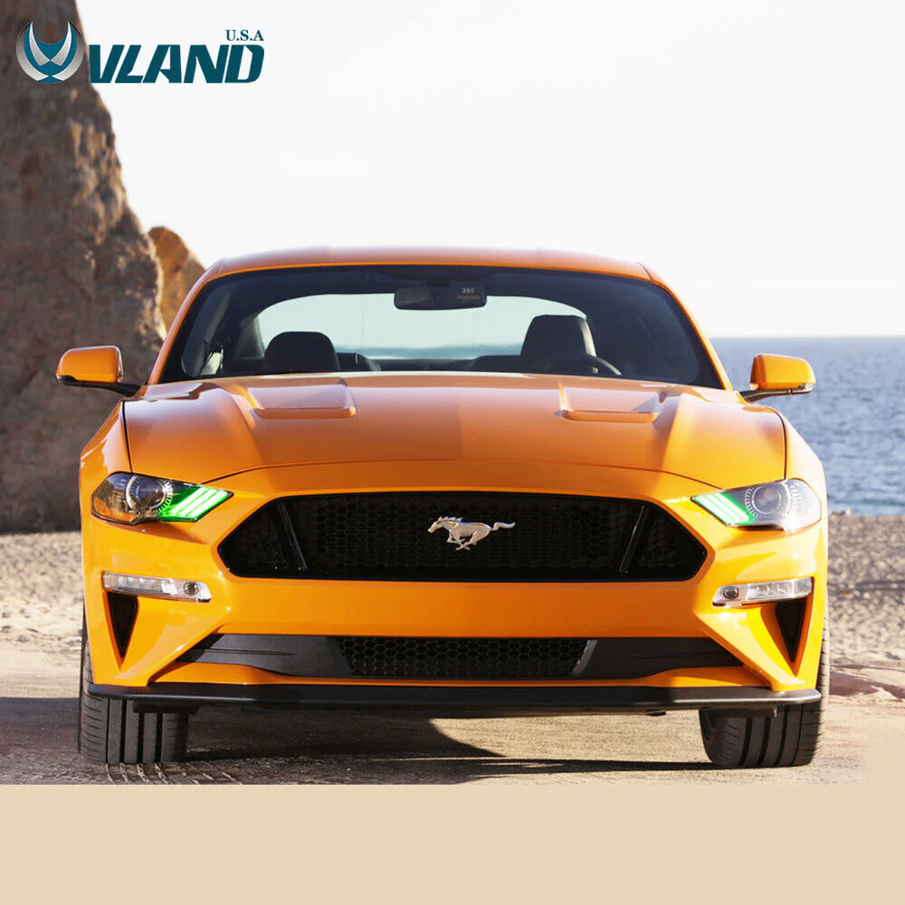RGB LED Headlights For 2018-2023 Ford Mustang Color Change Front Lamps Sequential Turn - Image 16