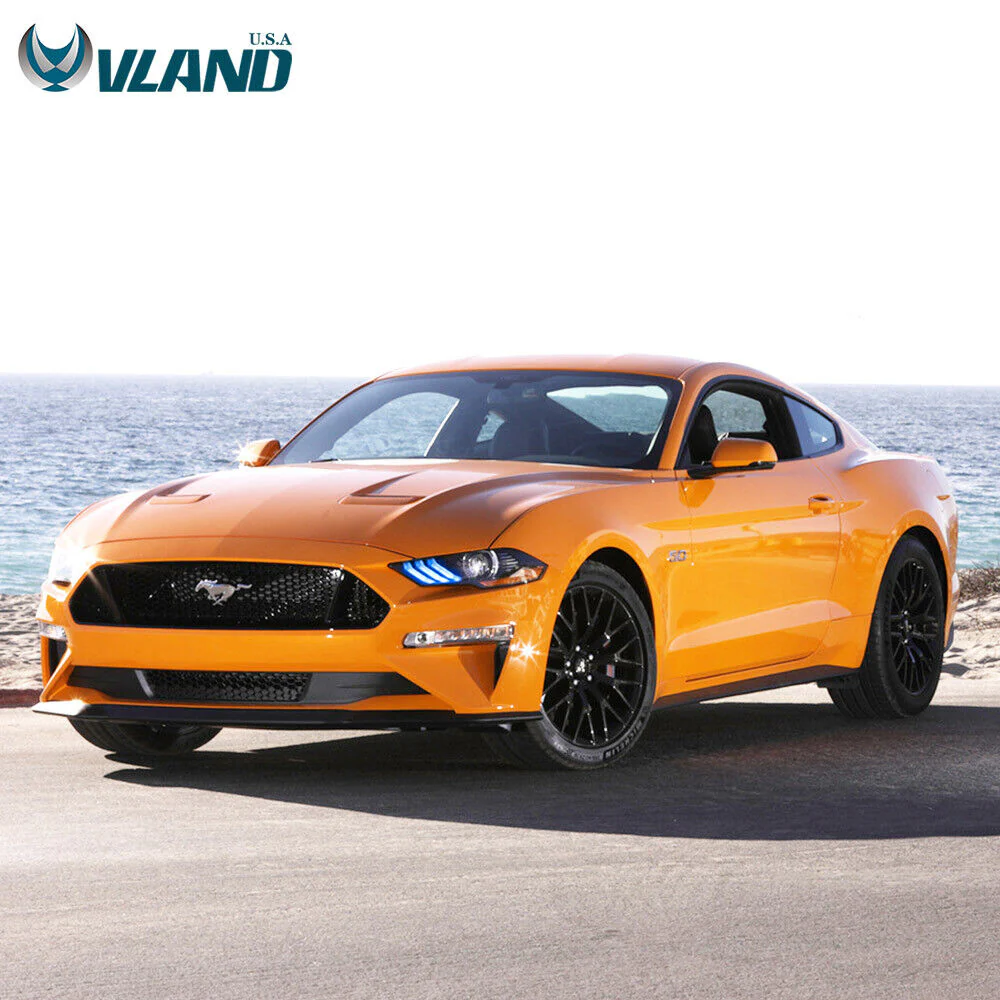 RGB LED Headlights For 2018-2023 Ford Mustang Color Change Front Lamps Sequential Turn - Image 17